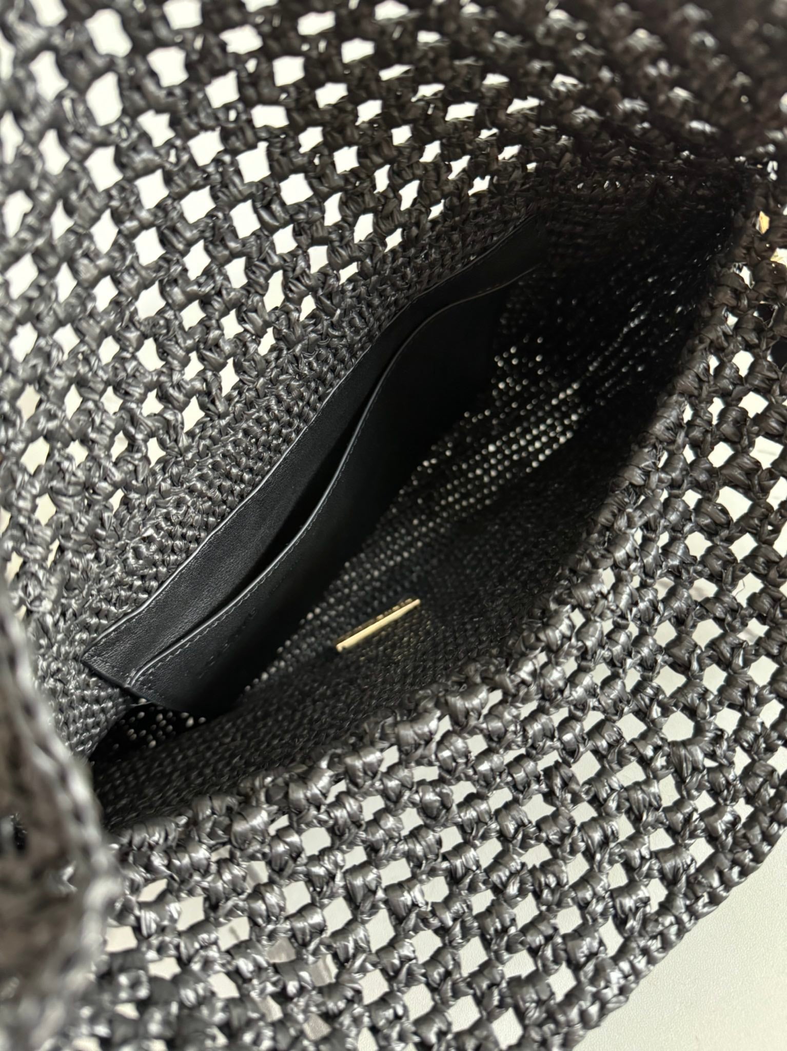 Loewe Medium Ola Bag 26 Black Raffia mysite