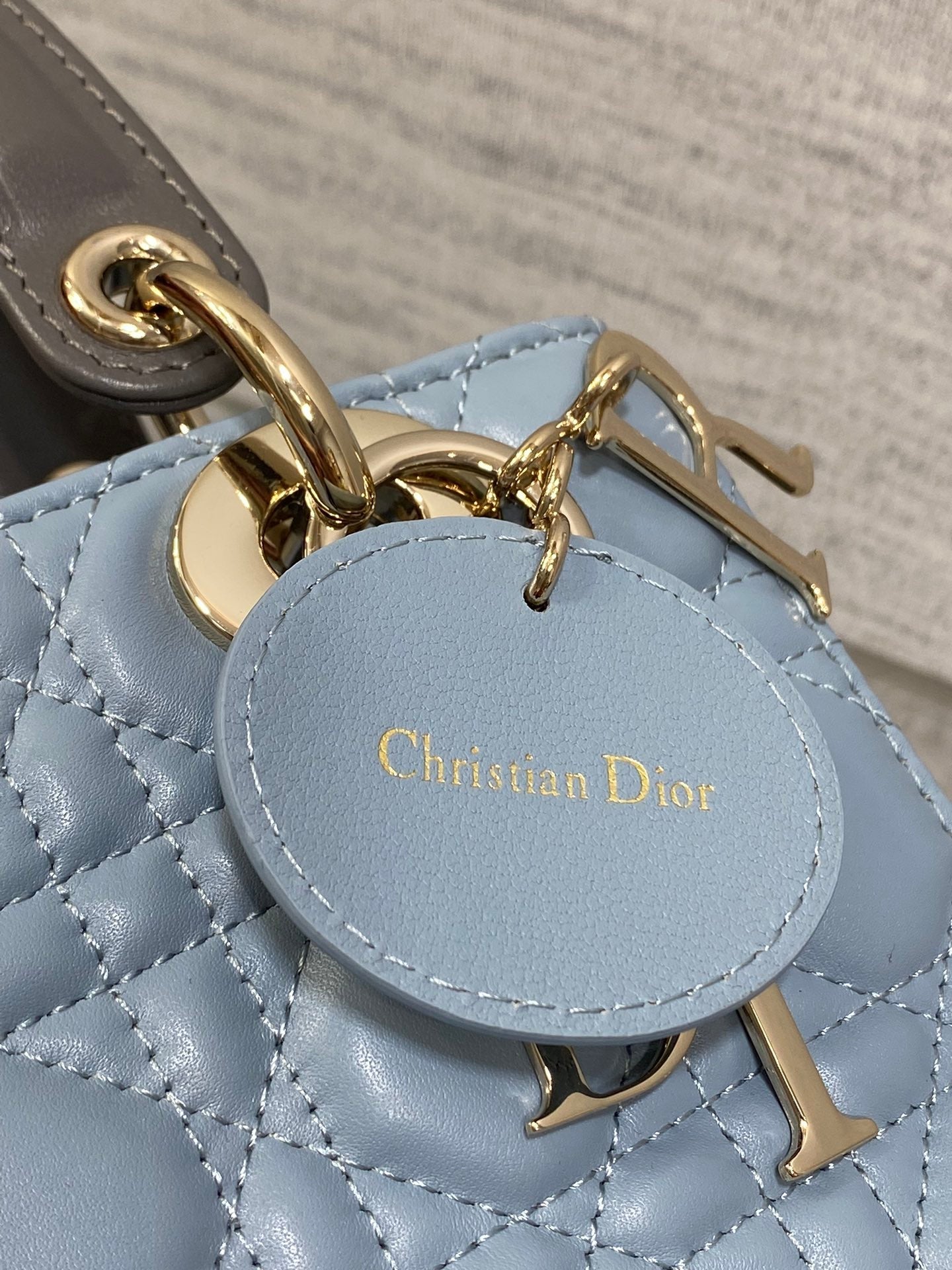 CD Lady Dior Bag Blue Grey Sheepskin 214235 mysite
