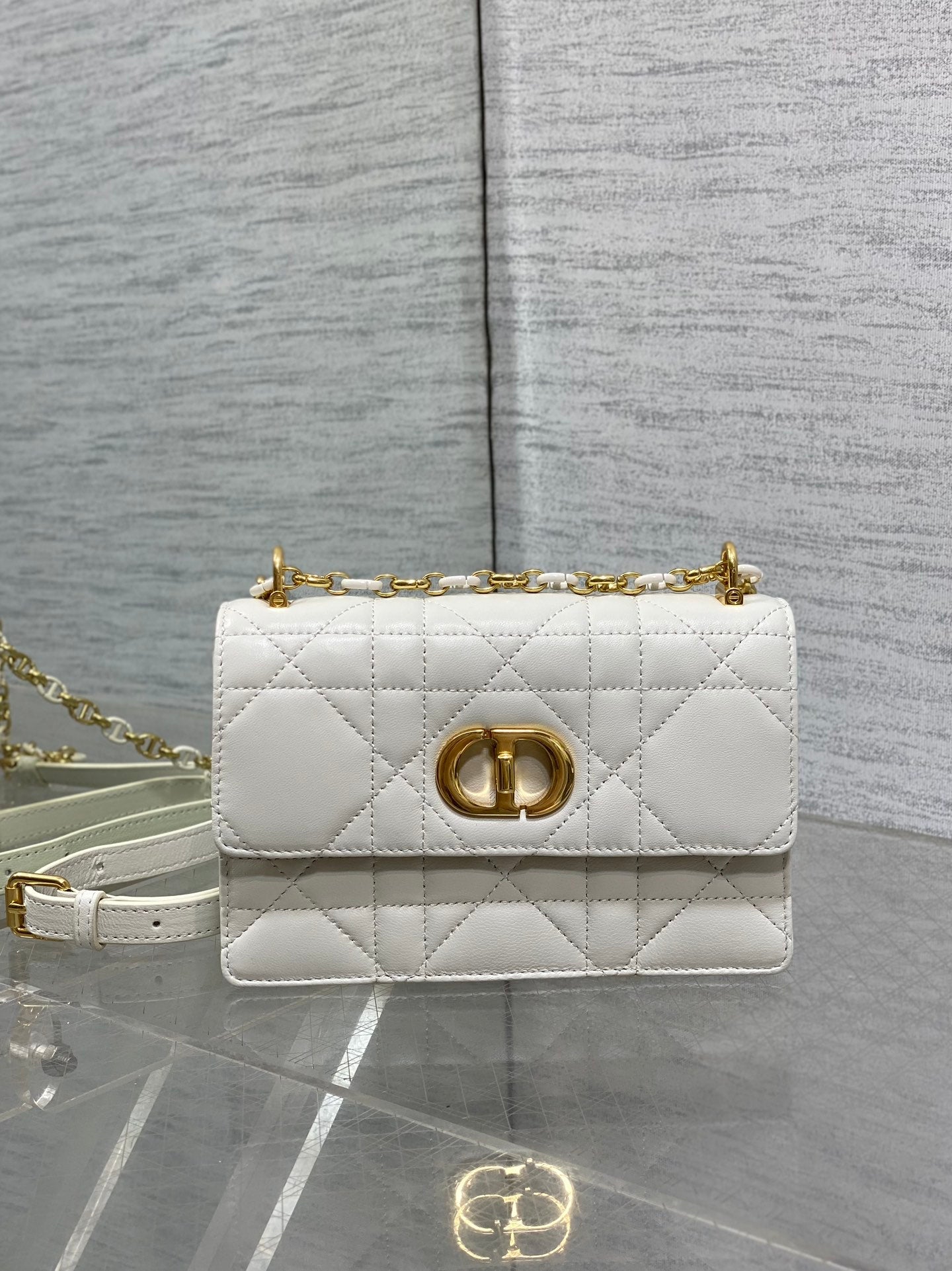 CD Miss Caro 17 Bag White Calfskin 226494 mysite