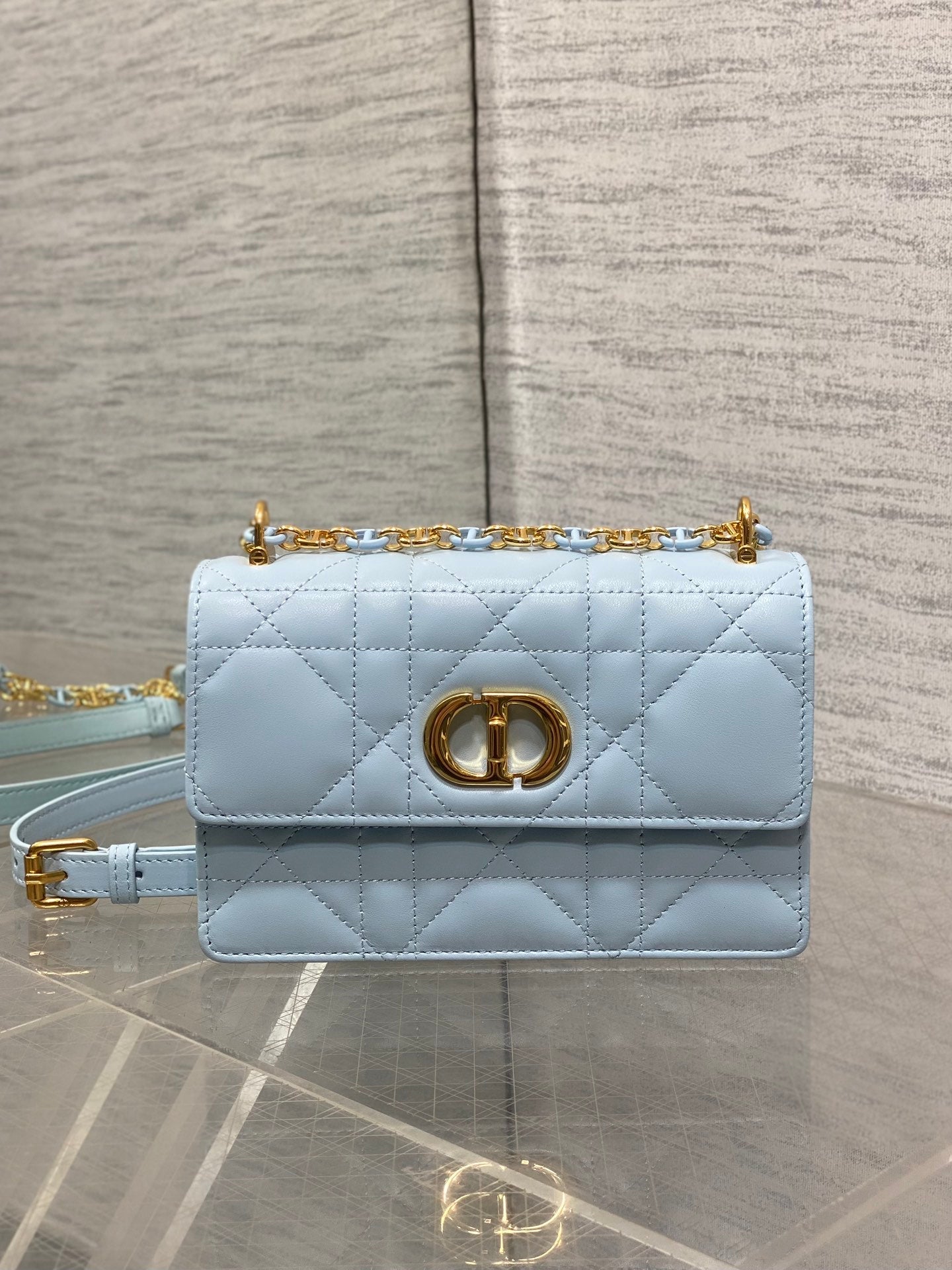 CD Miss Caro 17 Bag Blue Calfskin 229248 mysite