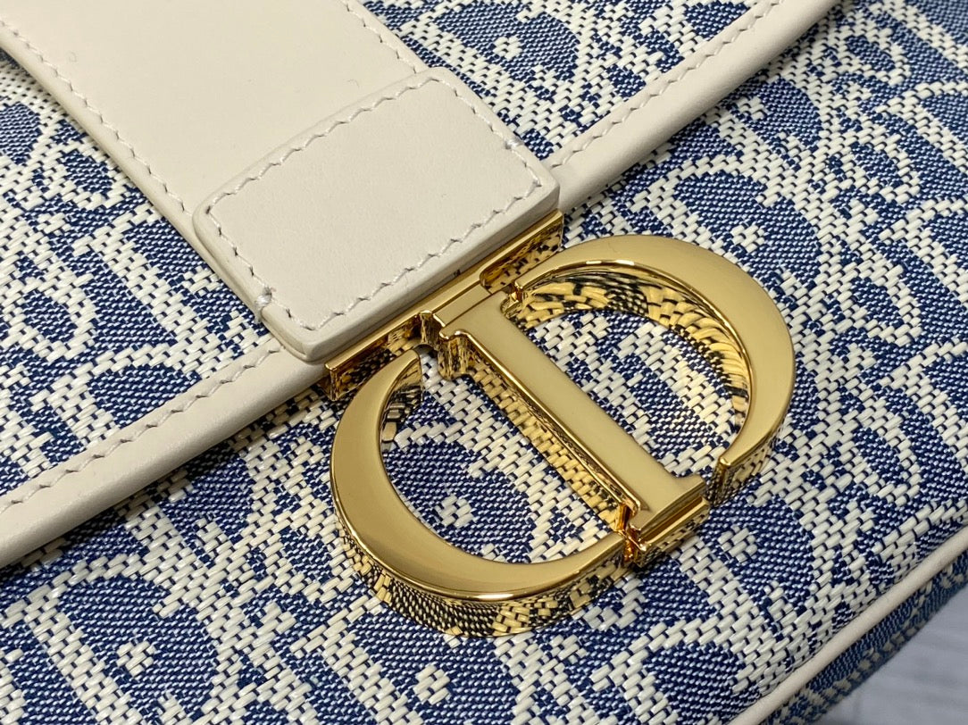 CD Montaigne classic monogram 25 blue white canvas jacquard mysite