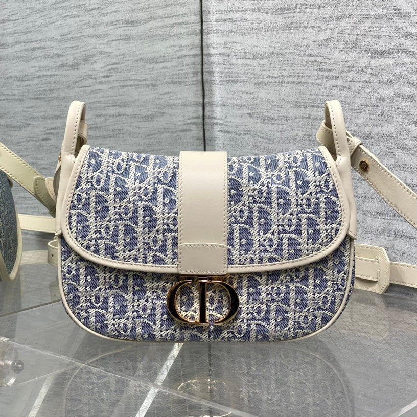 CD Montaigne classic monogram 25 blue white canvas jacquard mysite