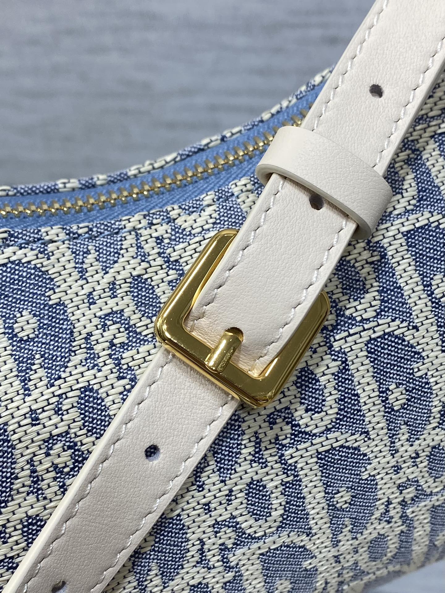 CD Miss Caro 24 blue raffia-effect fabric mysite