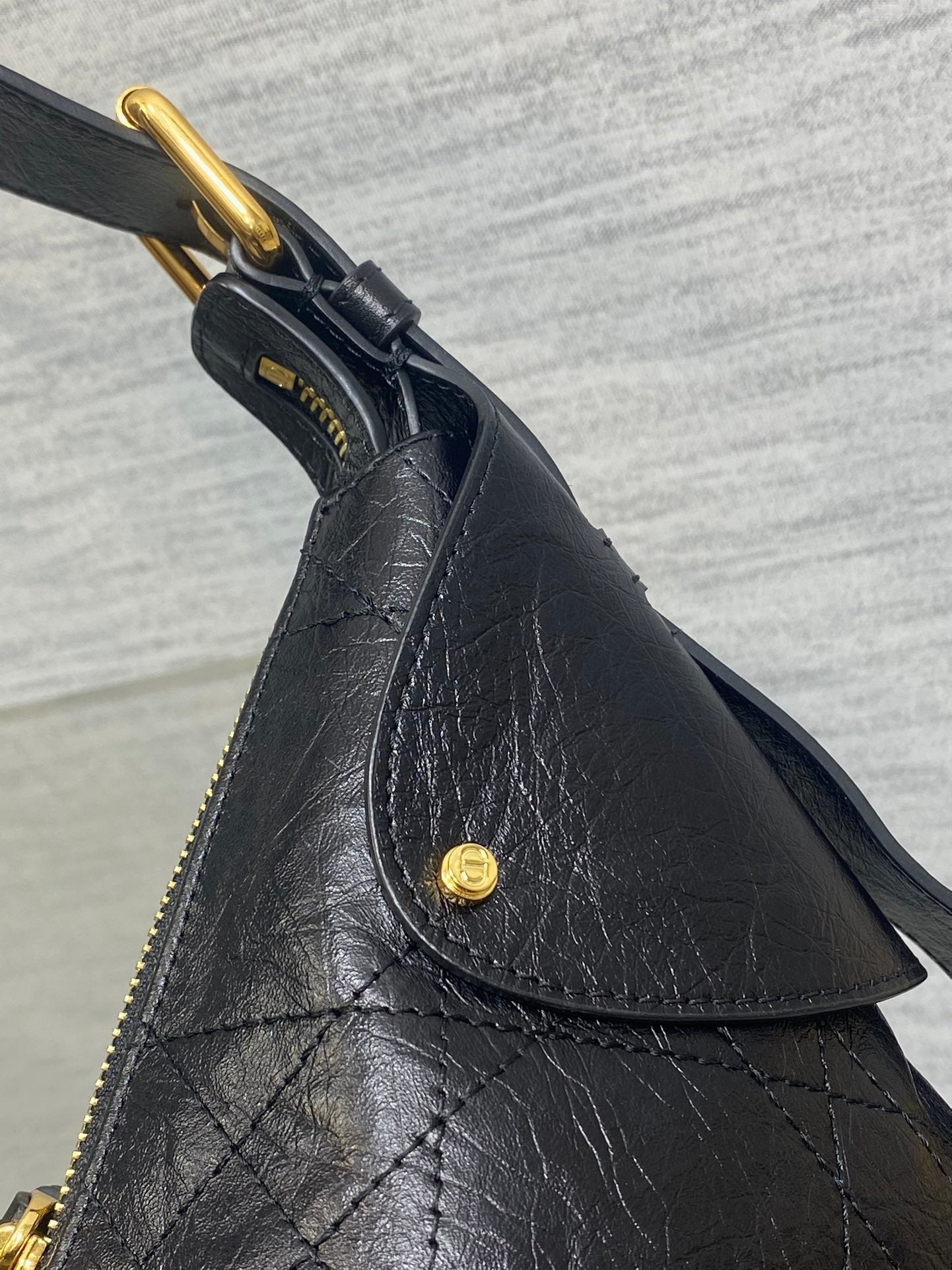 CD VOYAGE handbag 23 Black Crinkled Calfskin mysite