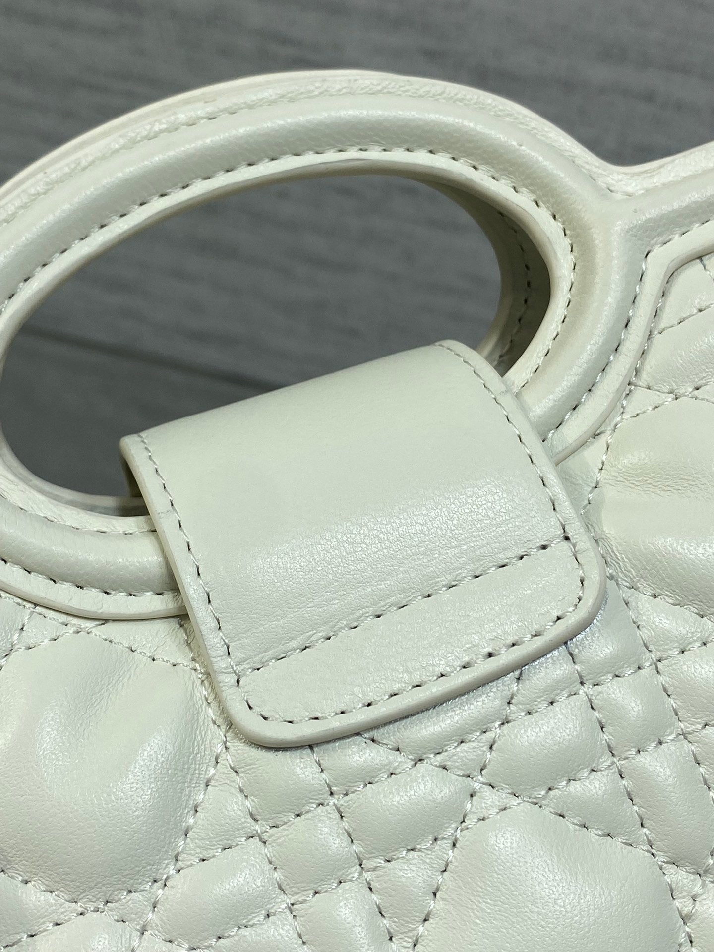 CD Jolie Top Handle Mini Bag 18.5cm White Cannage Lambskin GHW mysite