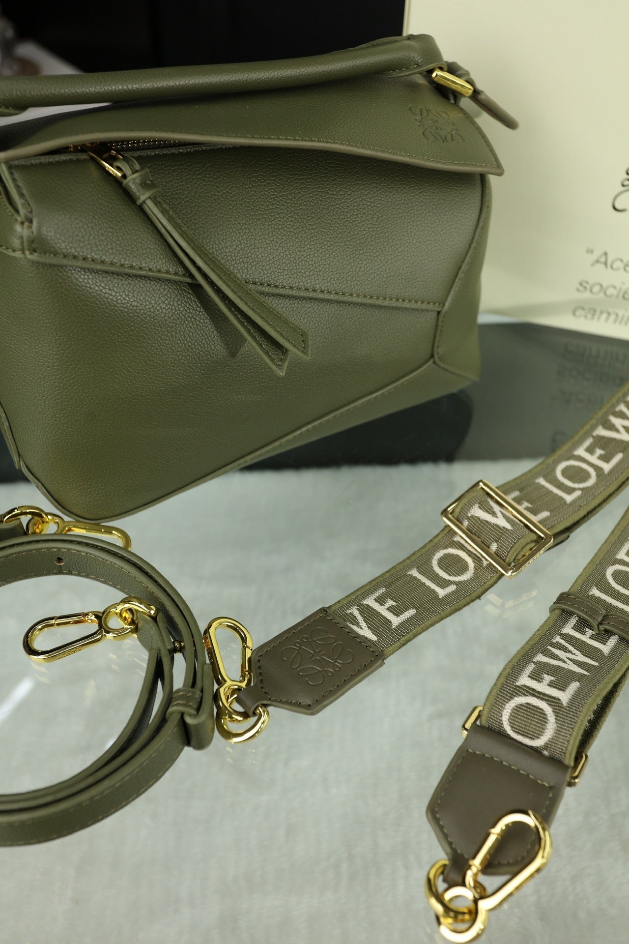 LOE MINI PUZZLE 23 BAG IN DARK OLIVE GREEN CALFSKIN mysite