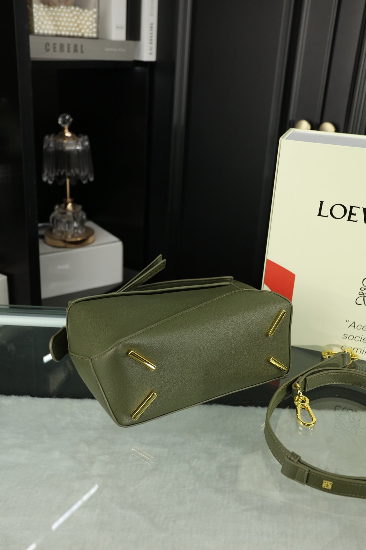 LOE MINI PUZZLE 23 BAG IN DARK OLIVE GREEN CALFSKIN mysite