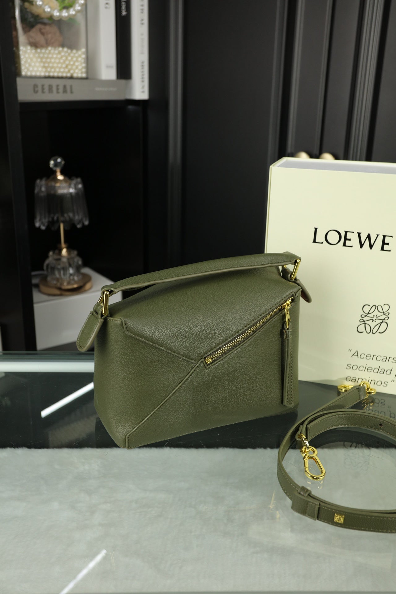 LOE MINI PUZZLE 23 BAG IN DARK OLIVE GREEN CALFSKIN mysite