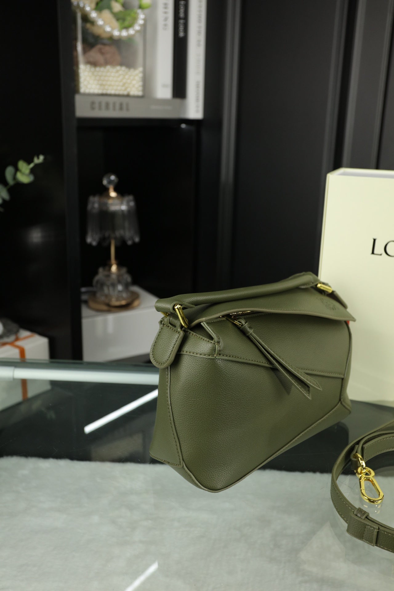 LOE MINI PUZZLE 23 BAG IN DARK OLIVE GREEN CALFSKIN mysite