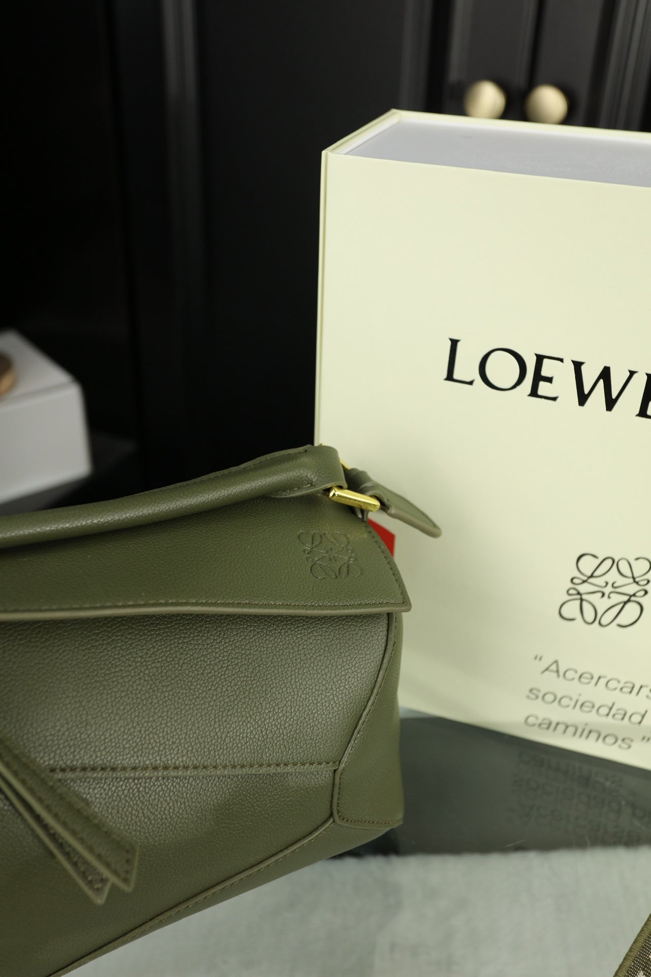 LOE MINI PUZZLE 23 BAG IN DARK OLIVE GREEN CALFSKIN mysite