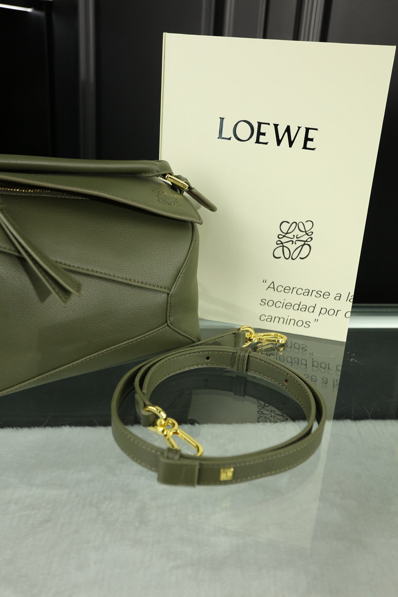 LOE MINI PUZZLE 23 BAG IN DARK OLIVE GREEN CALFSKIN mysite