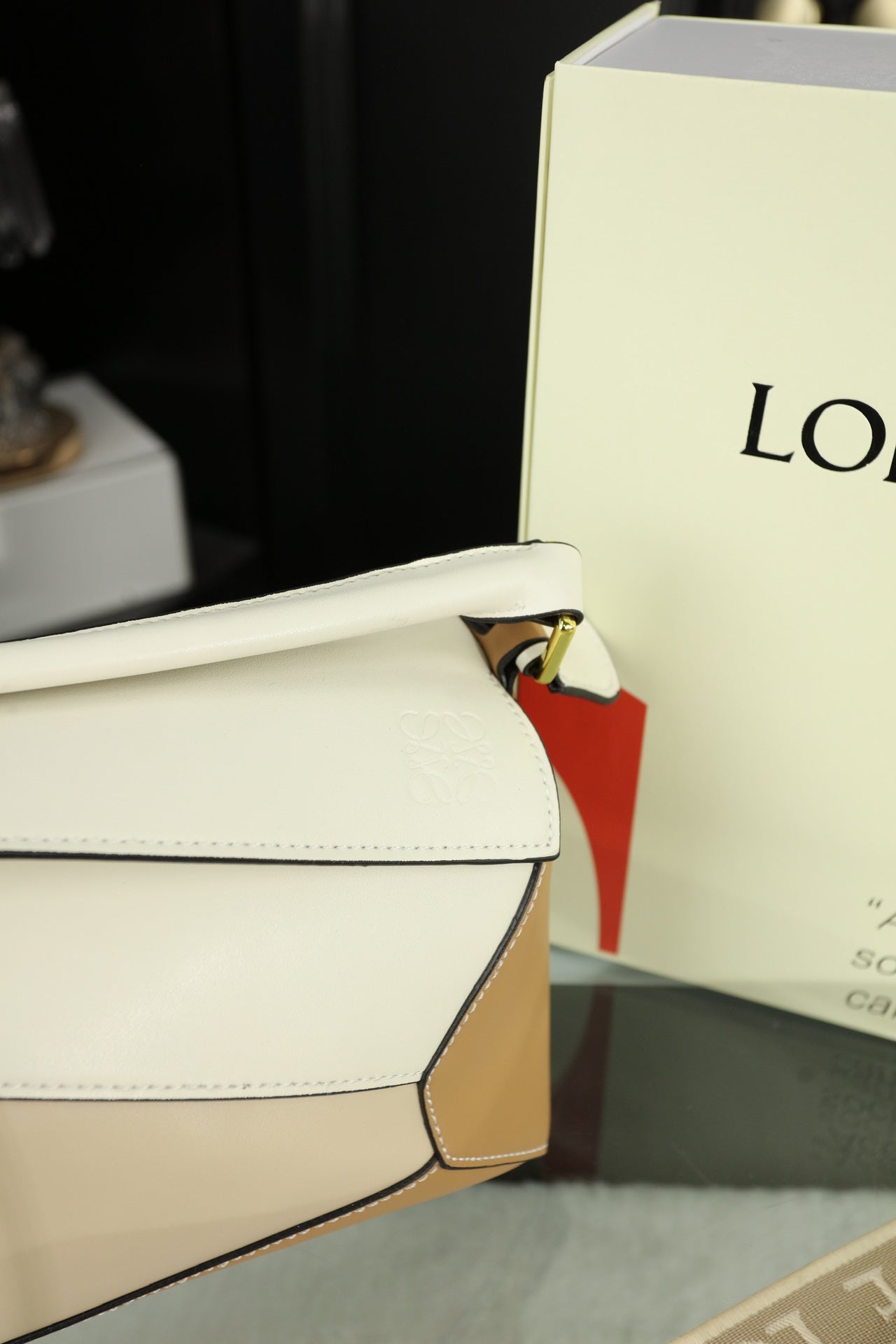 LOE MINI PUZZLE 23 BAG IN BEIGE CREAM MIX TAN CALFSKIN mysite