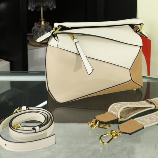 LOE MINI PUZZLE 23 BAG IN BEIGE CREAM MIX TAN CALFSKIN mysite