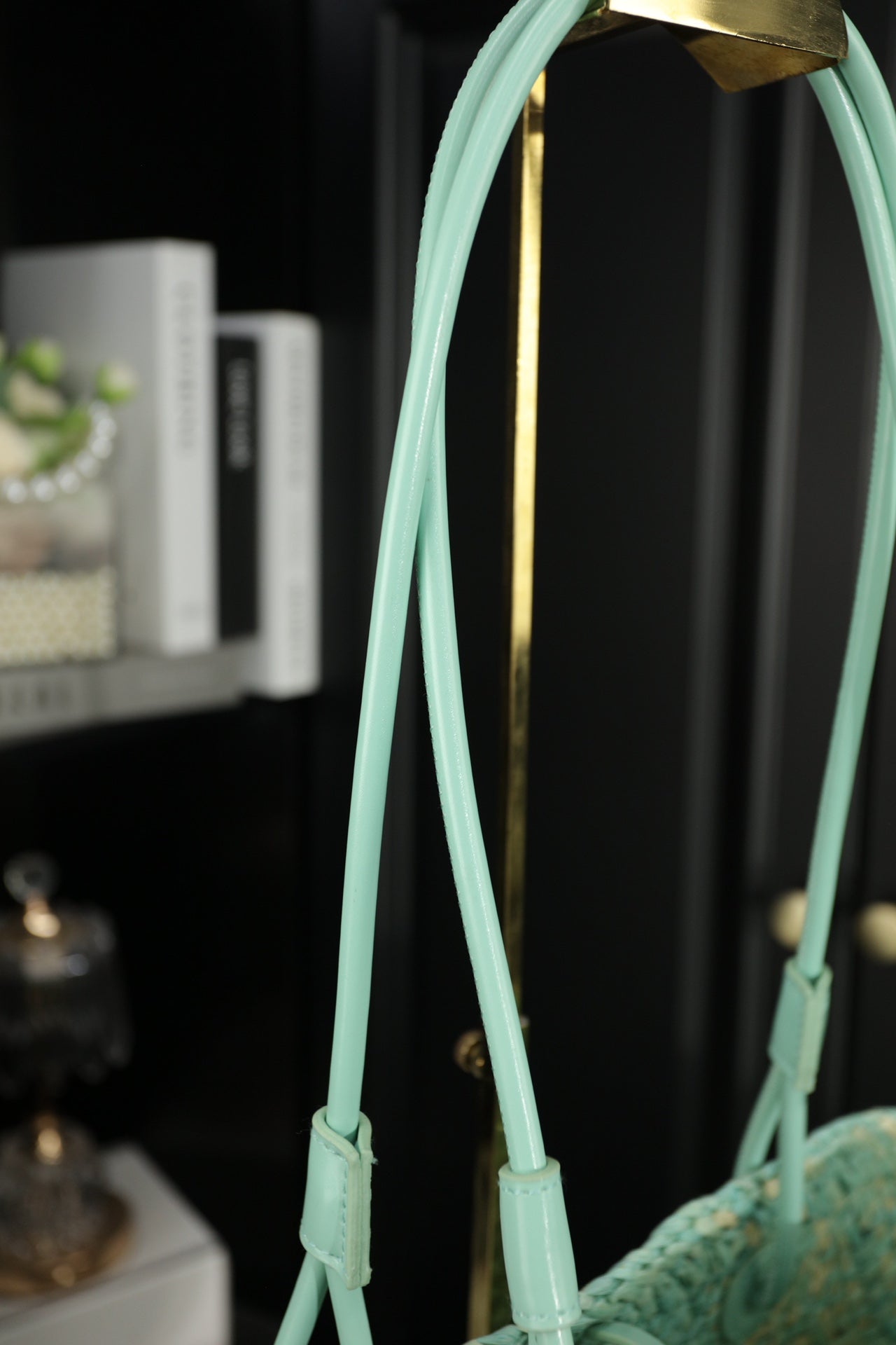 LOE SMALL ANAGRAM BASKET 28 BAG IN LIGHT BLUE IRACA PALM AND CALFSKIN mysite