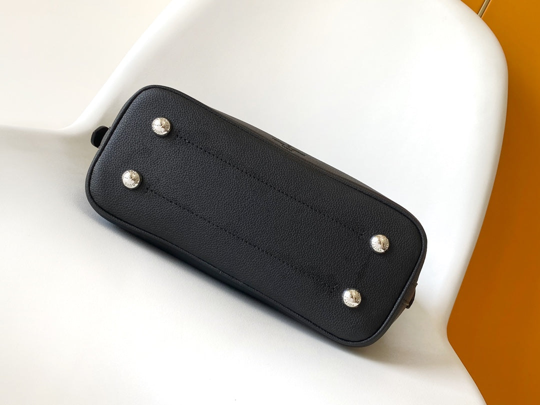 LV M12139 Flore Handbag 28cm Black Perforated Cowhide mysite