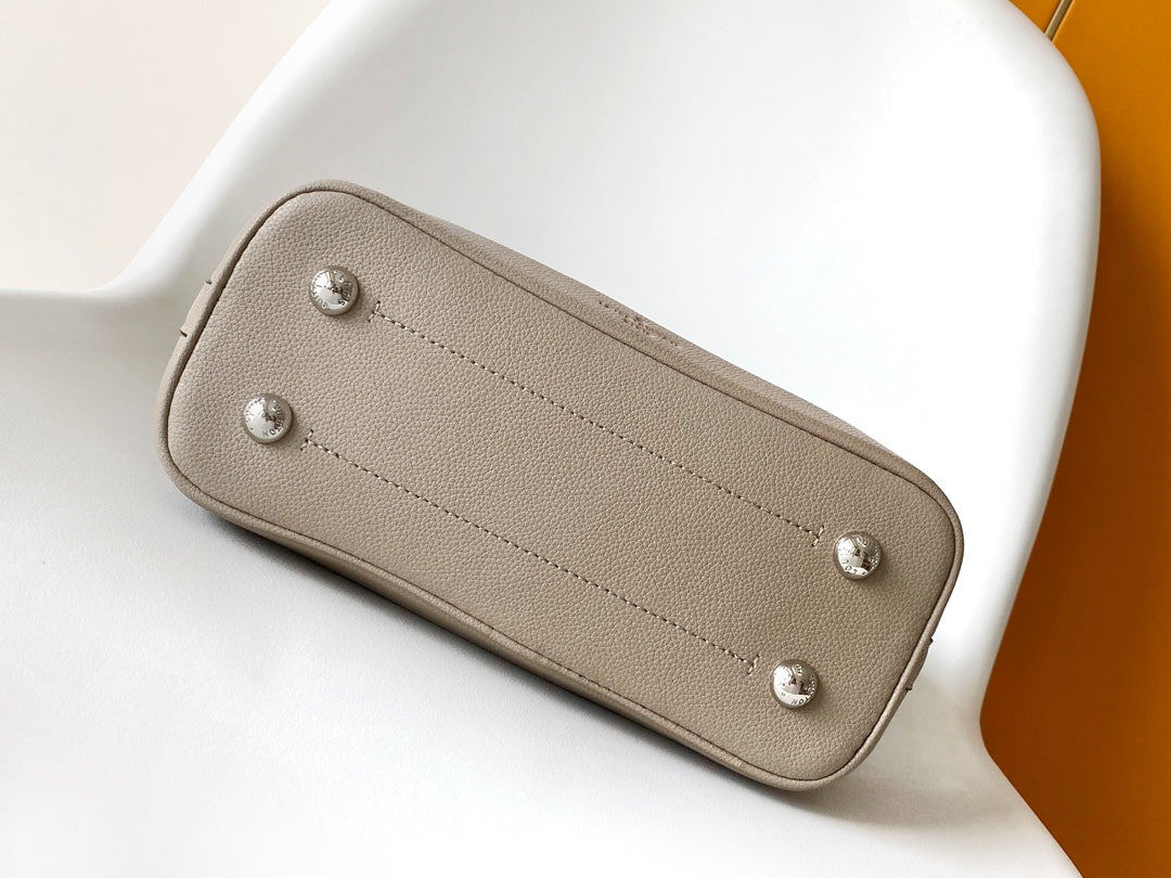 LV M12140 Flore Handbag 28cm Galet Gray Monogram Perforated Cowhide mysite