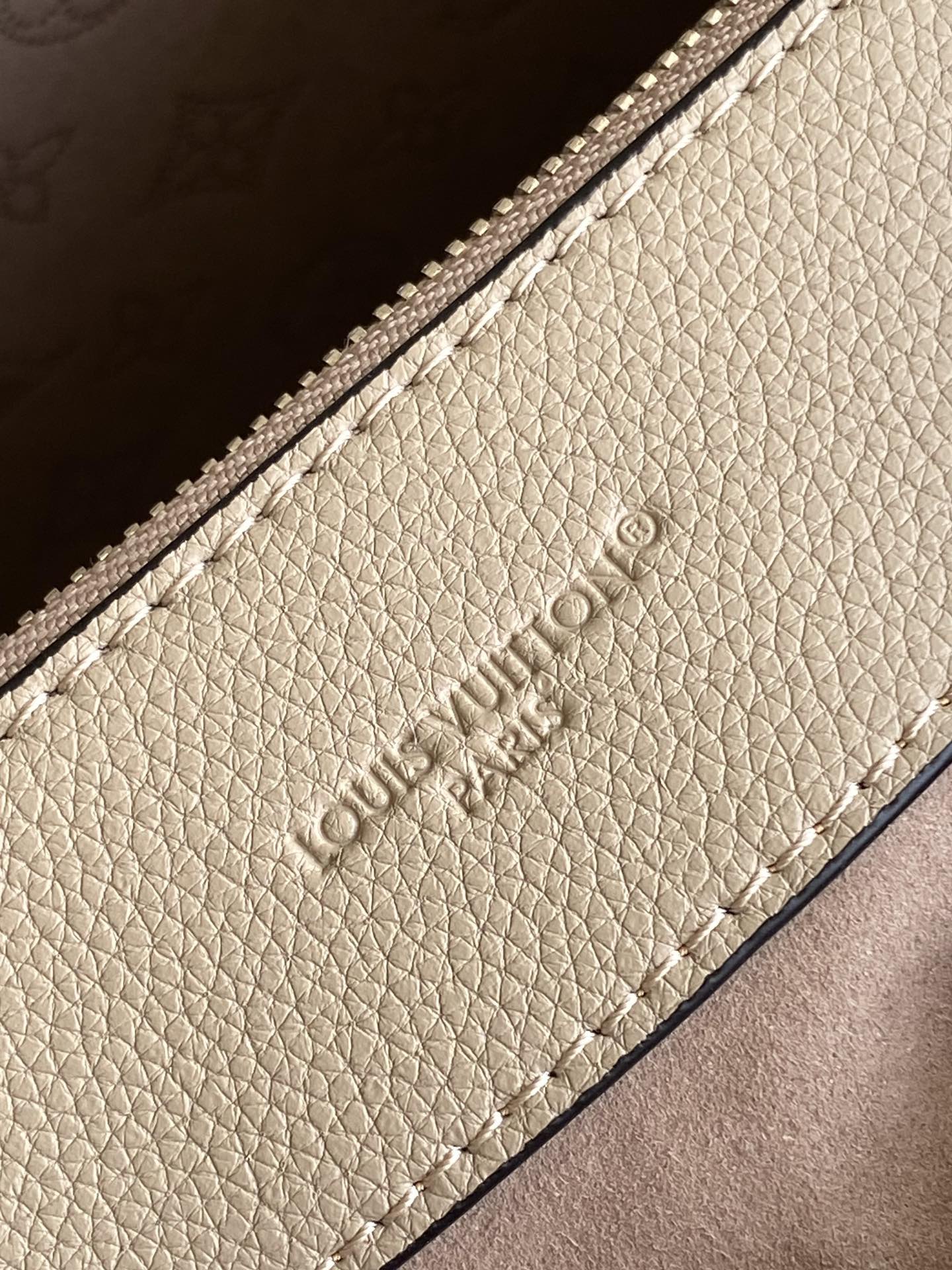 LV M12140 Flore Handbag 28cm Galet Gray Monogram Perforated Cowhide mysite