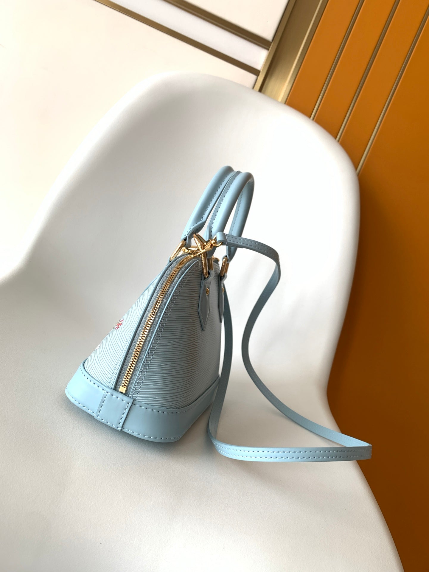 LV x TM Alma BB M13670 Handbag 23.5cm Light Blue Epi Grained Cowhide mysite