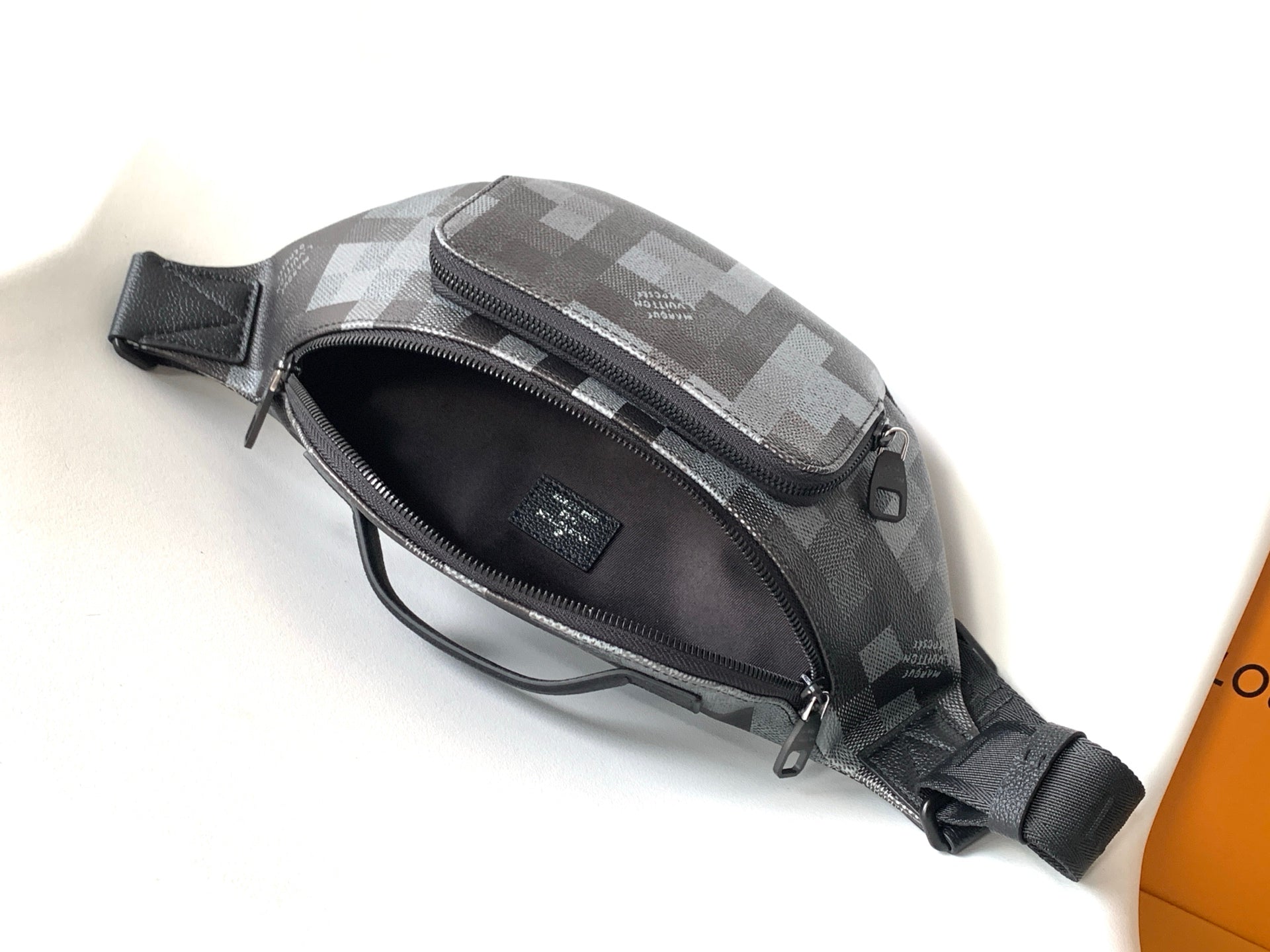 LV M14920 Rush Bumbag Black Damoflage Black Canvas & Cowhide mysite