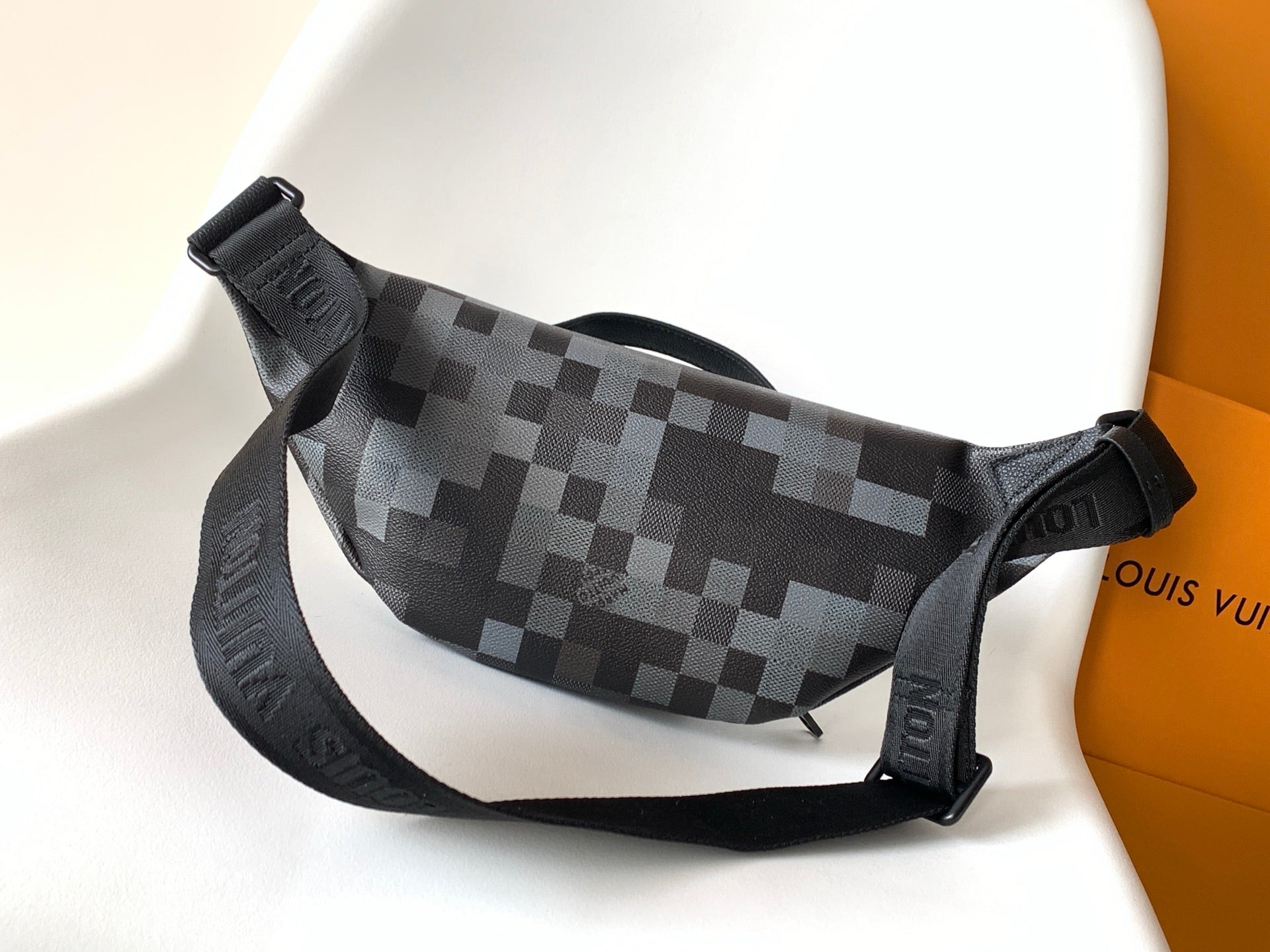 LV M14920 Rush Bumbag Black Damoflage Black Canvas & Cowhide mysite