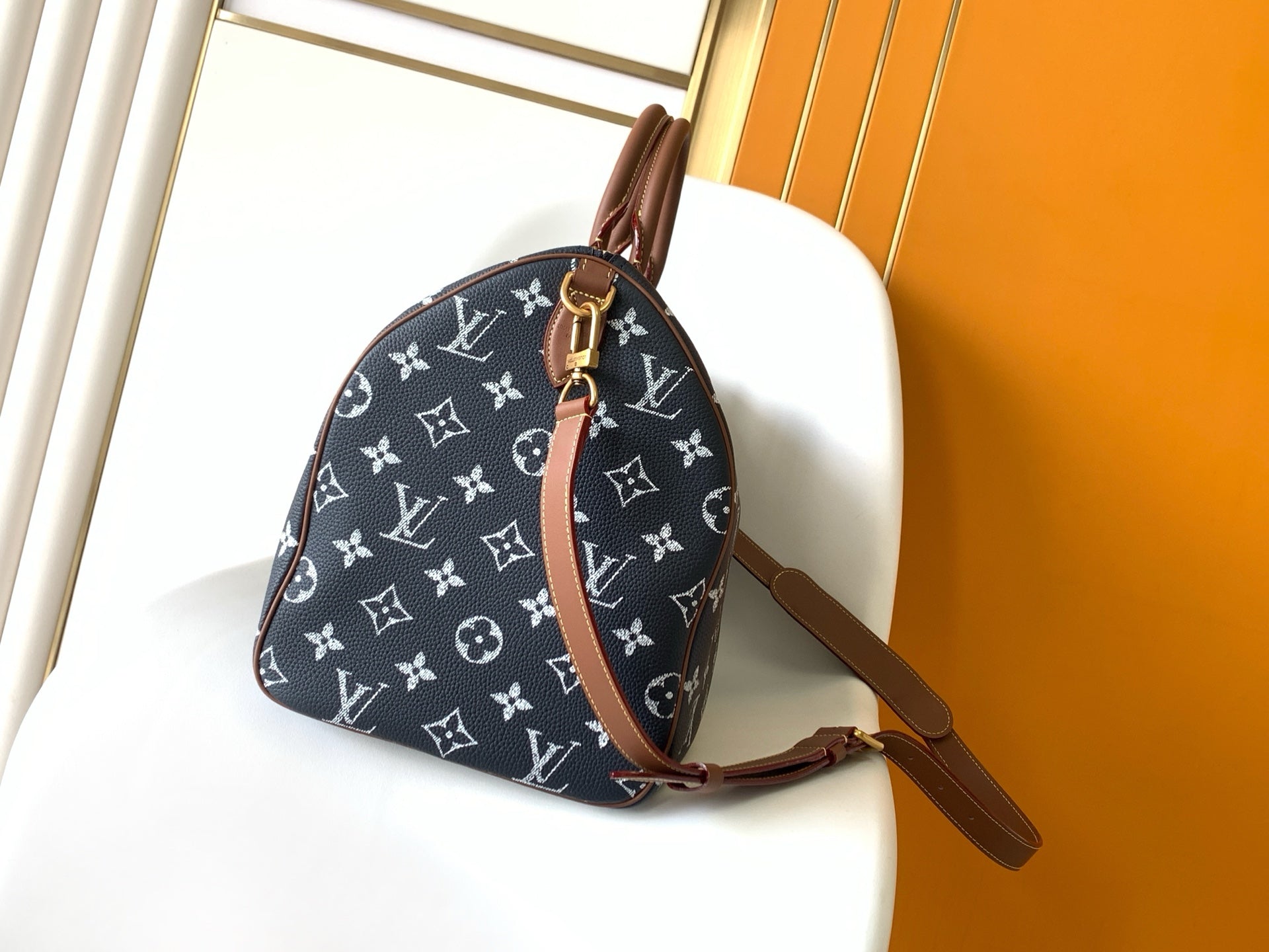 LV Speedy Bandoulière 40cm  Royal Blue Monogram Calfskin GHW mysite