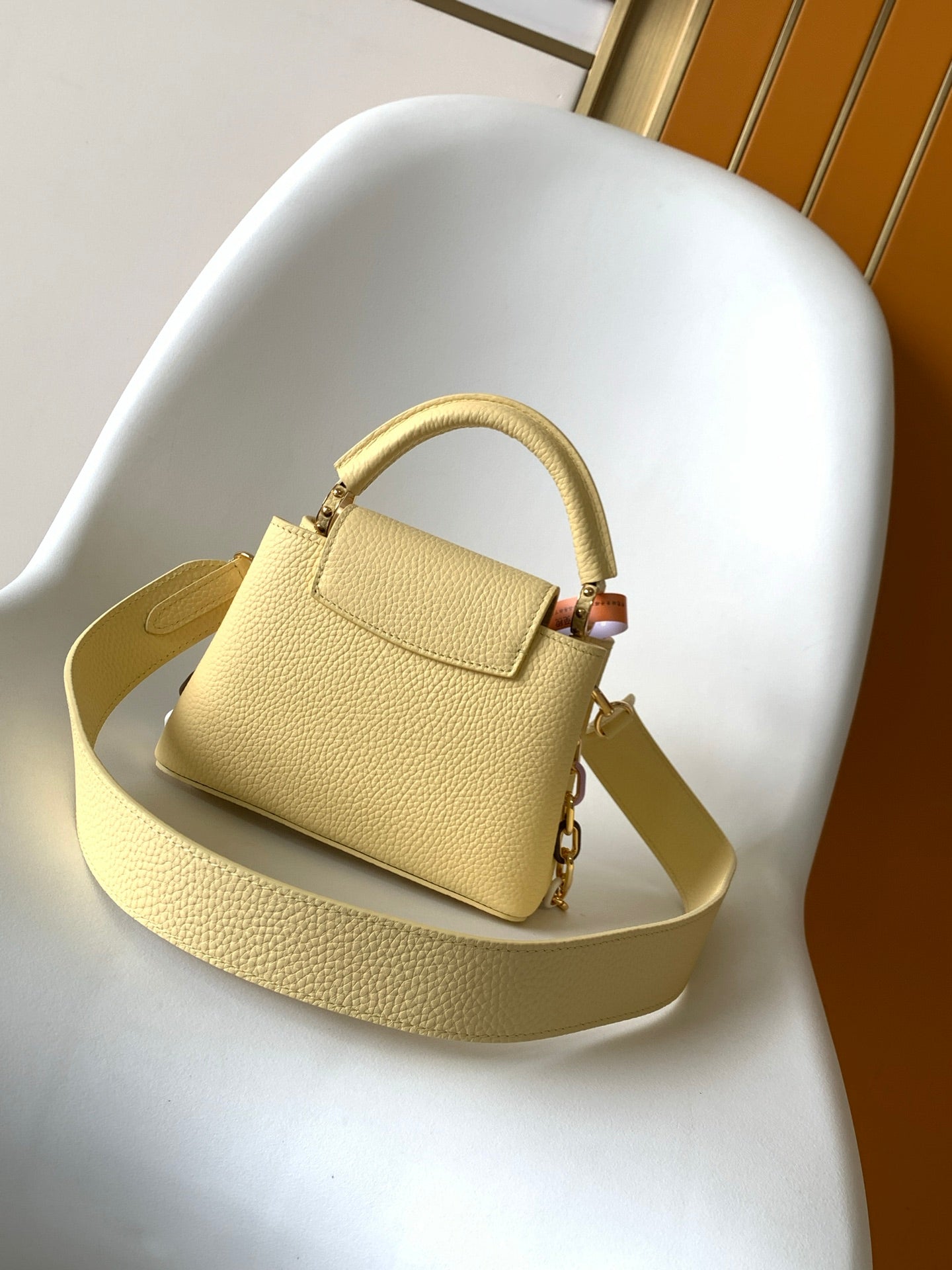 LV Capucine Mini Bag 21cm Beige Gold Taurillon cowhide mysite