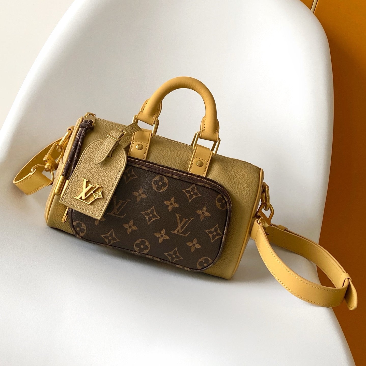LV M12627 Keepall Bandoulière Cargo 25 Khaki Monogram Canvas & Cowhide  GHW mysite