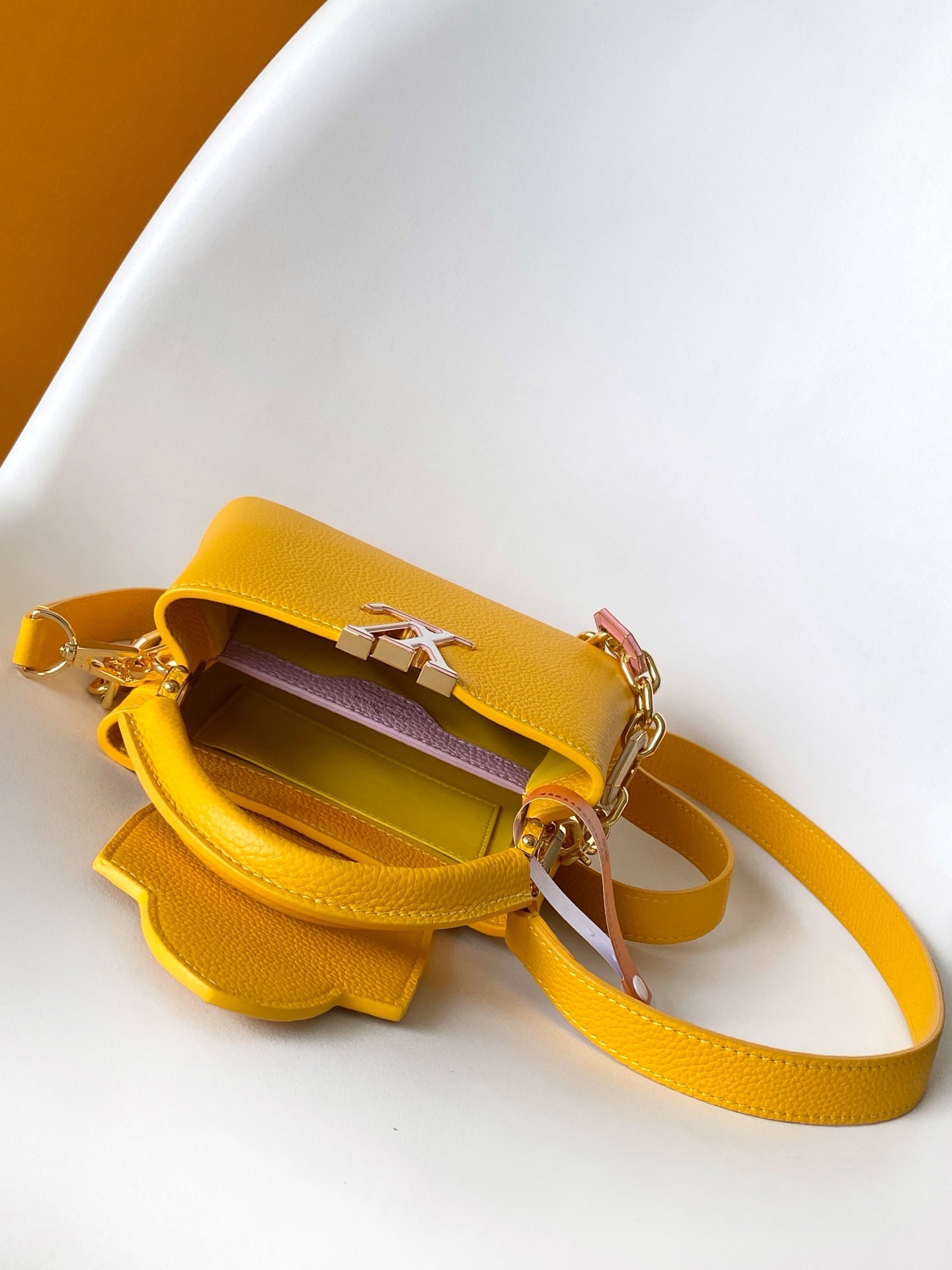 LV M25232 Capucines BB Handbag 21cm Orange Taurillon Cowhide  GHW mysite