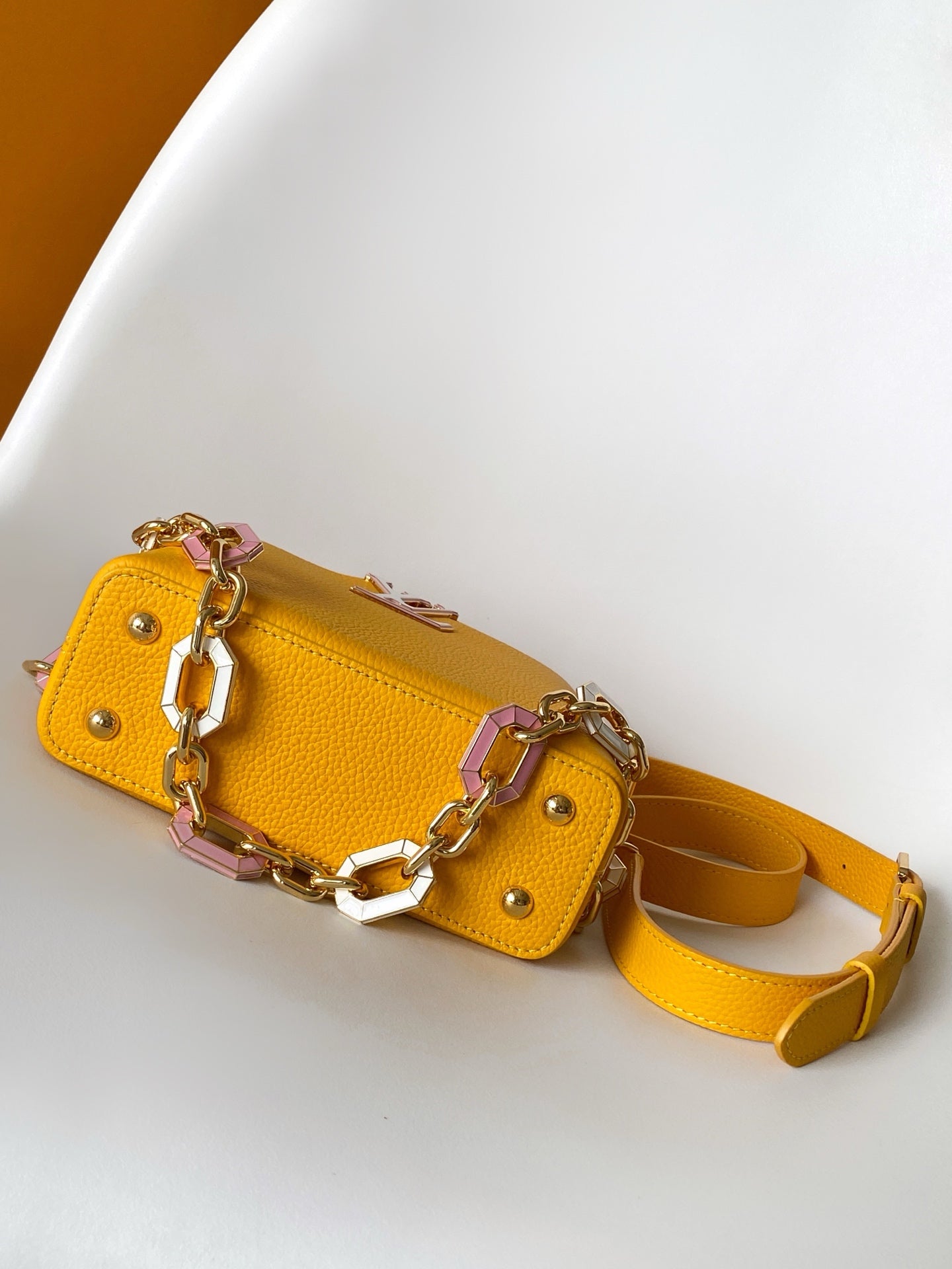 LV M25232 Capucines BB Handbag 21cm Orange Taurillon Cowhide  GHW mysite