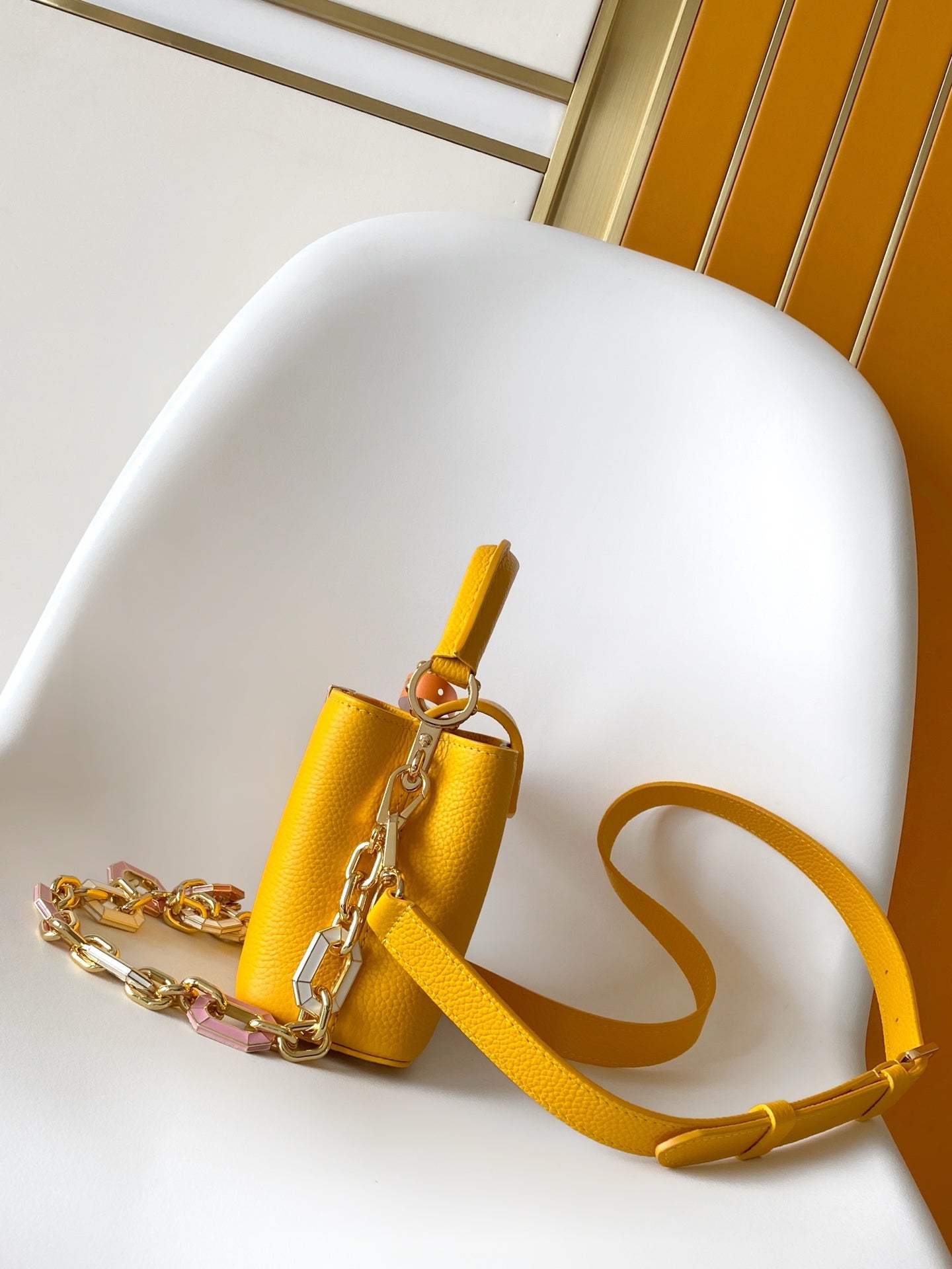 LV M25232 Capucines BB Handbag 21cm Orange Taurillon Cowhide  GHW mysite