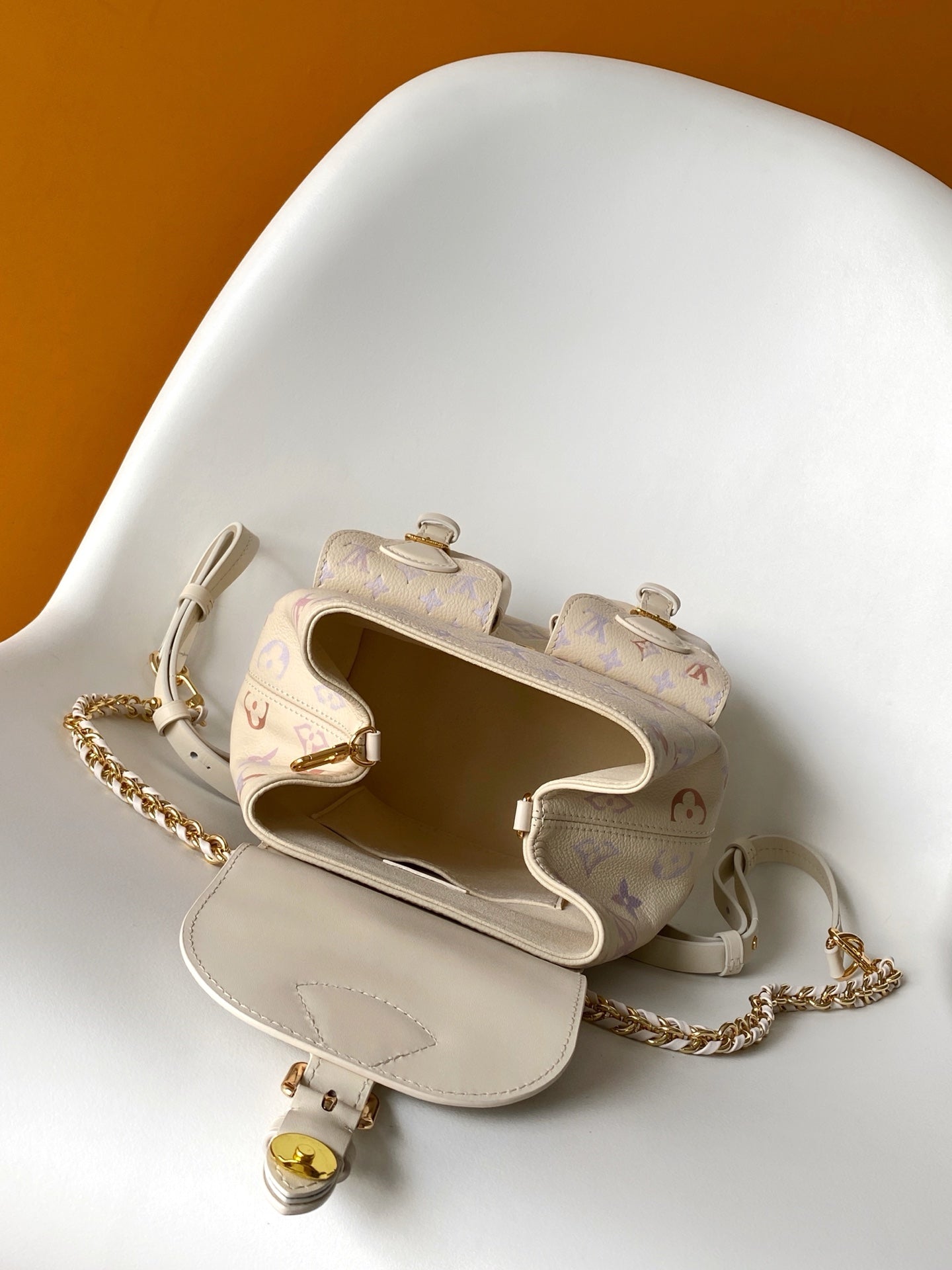 LV M15113 Backpack Monogram Embossed Cowhide Dream Cream GHW mysite