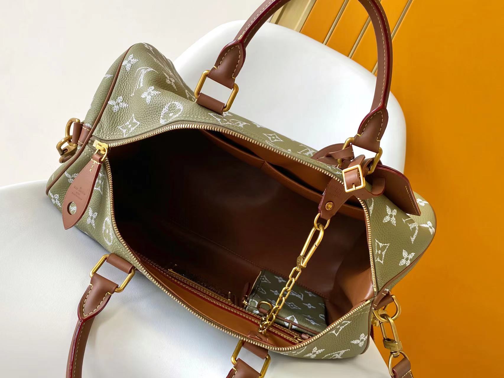 LV Speedy Bandoulière 40cm Green Sancha Monogram Calfskin GHW mysite