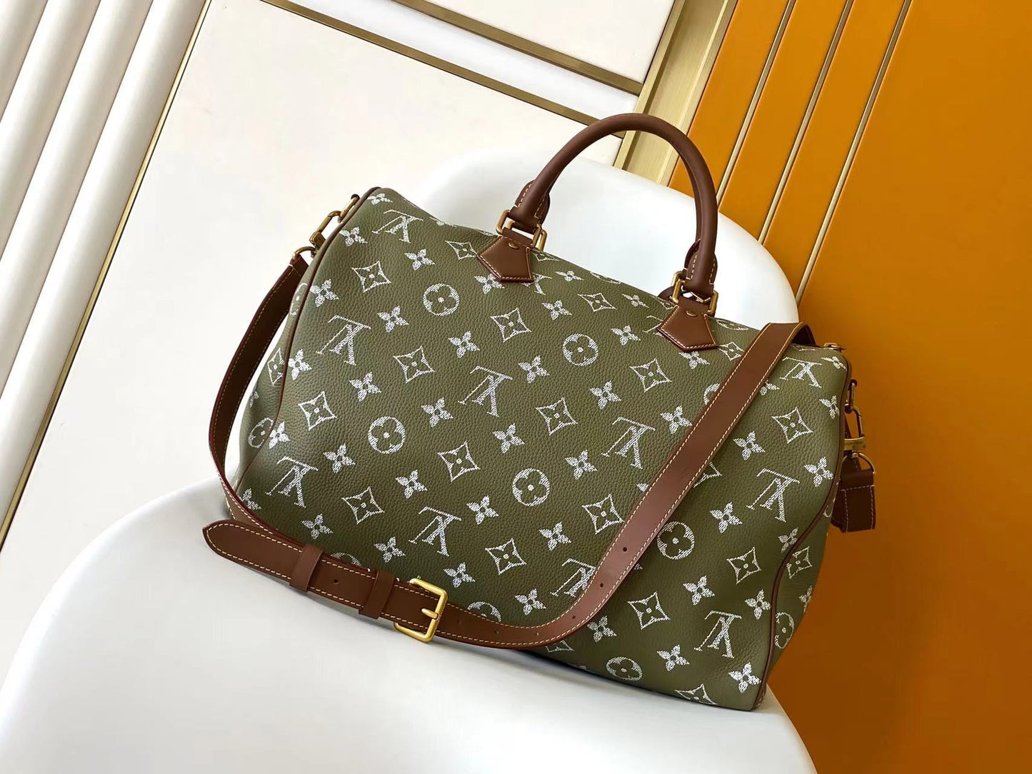 LV Speedy Bandoulière 40cm Green Sancha Monogram Calfskin GHW mysite