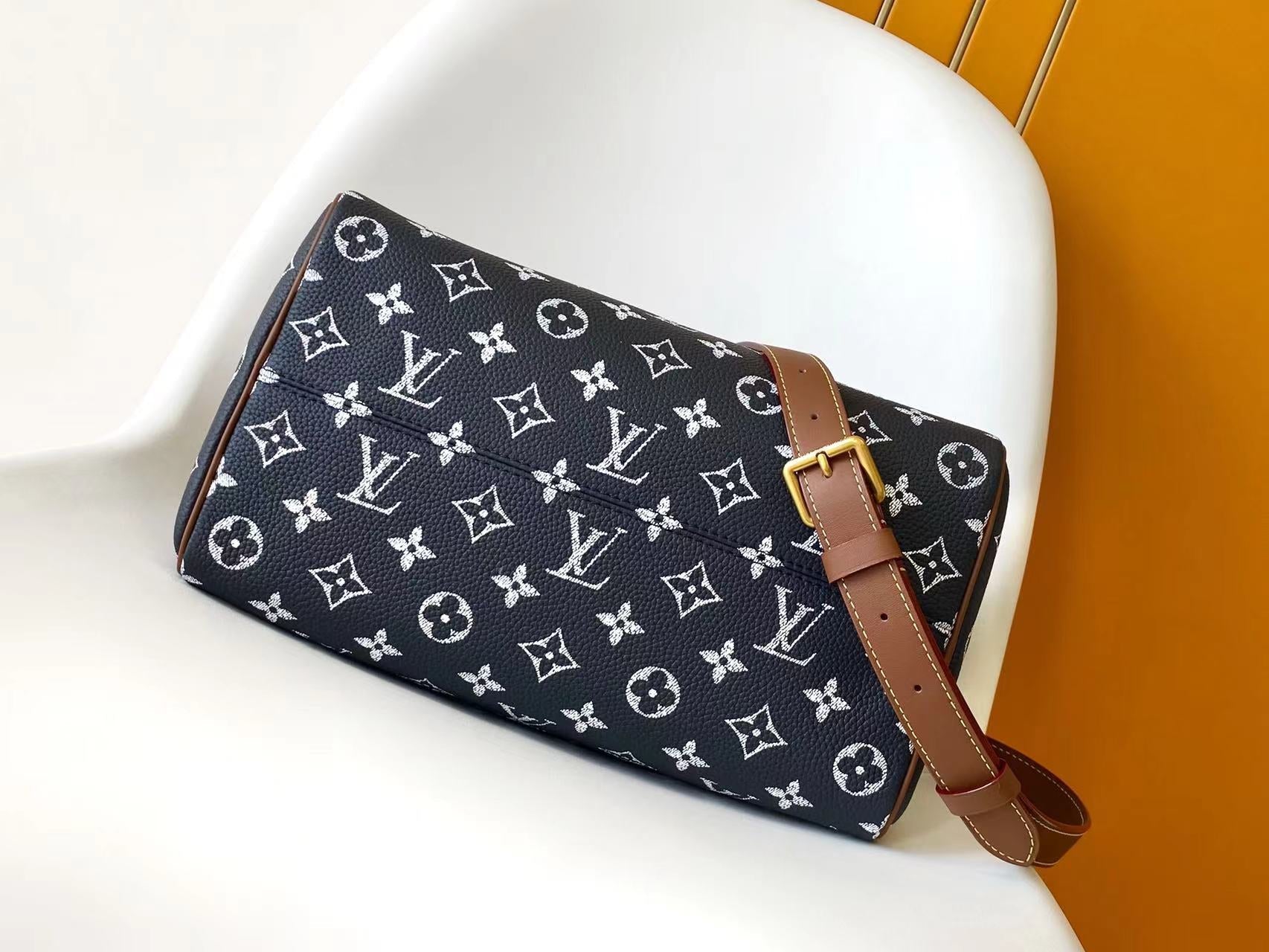 LV Speedy Bandoulière 30cm Indigo Blue Monogram Calfskin GHW mysite