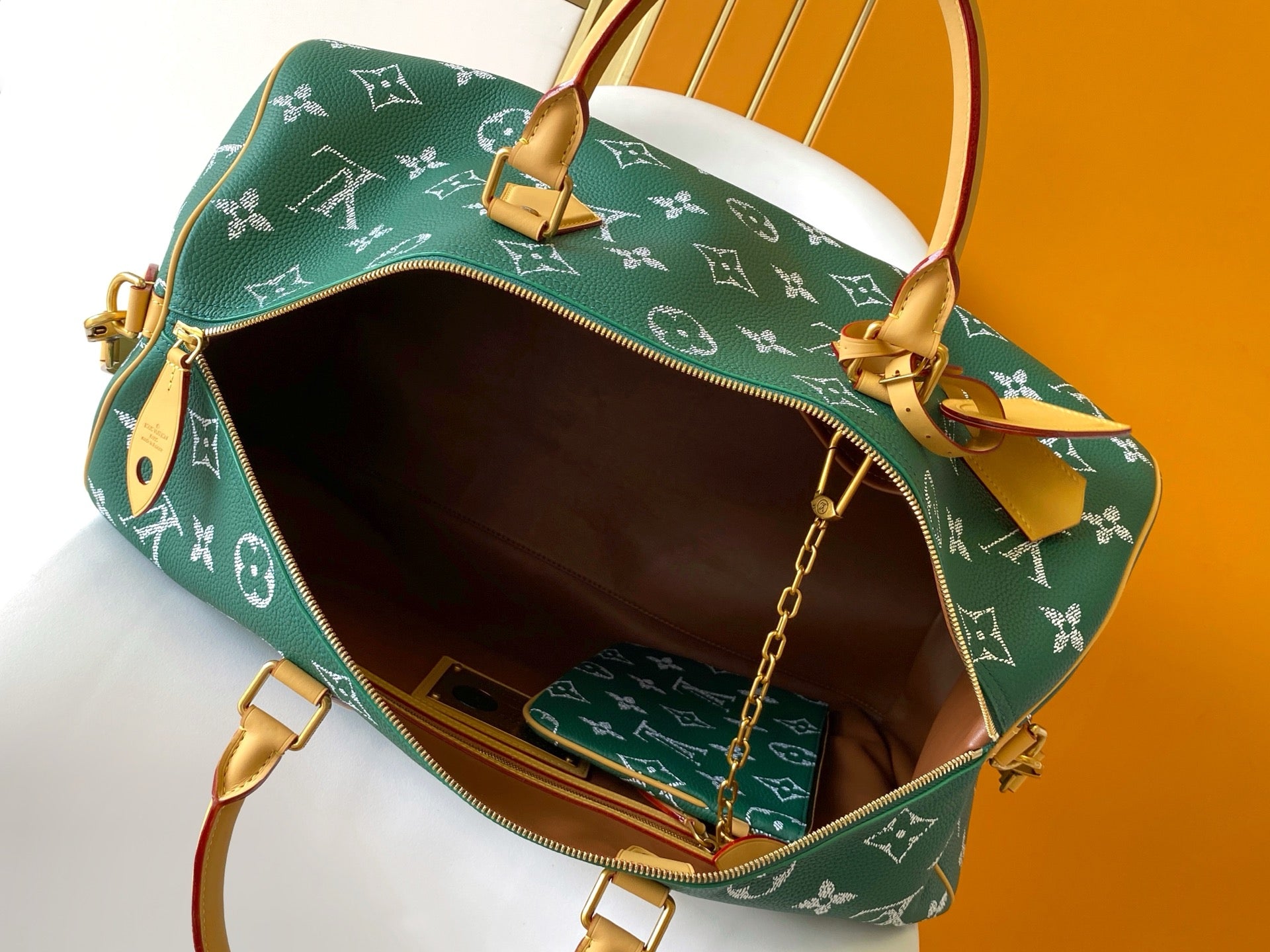 LV Speedy P9 Bandoulière 50 Green Cowhide GHW mysite