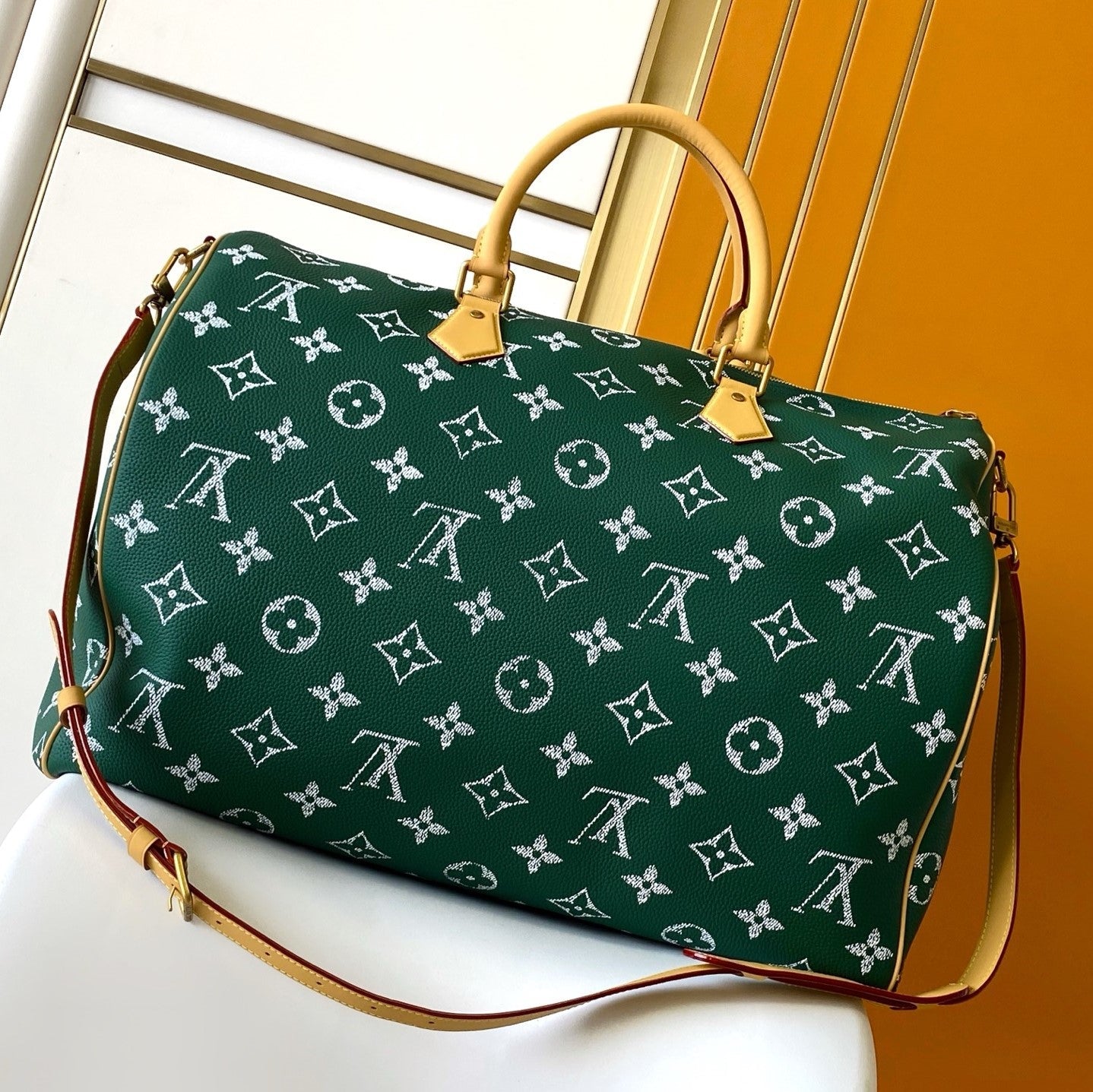 LV Speedy P9 Bandoulière 50 Green Cowhide GHW mysite