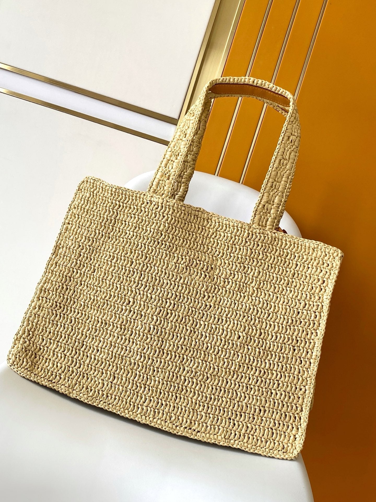 Summer Shopper Tote MM Beige Raffia & Cowhide mysite