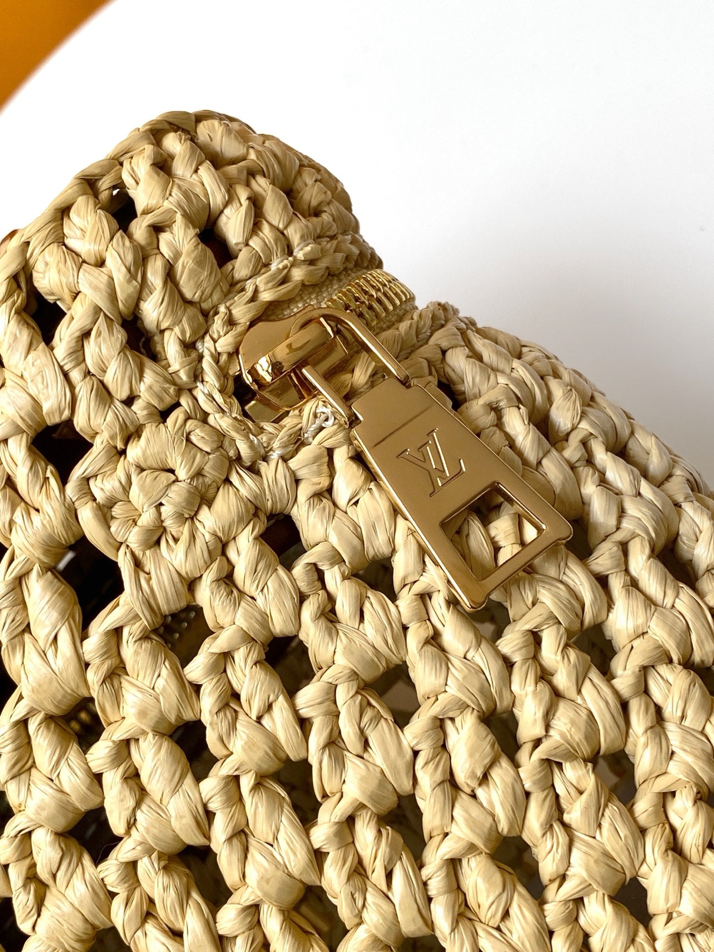 LV Vanity Chain Pouch 19cm Brown Raffia & Cowhide GHW mysite