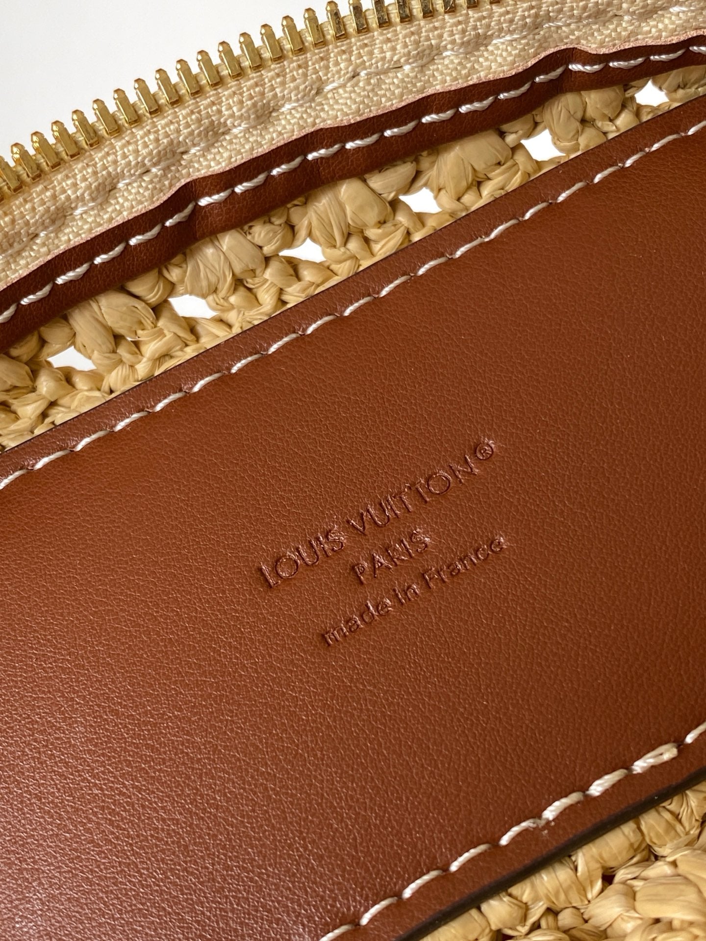 LV Vanity Chain Pouch 19cm Brown Raffia & Cowhide GHW mysite