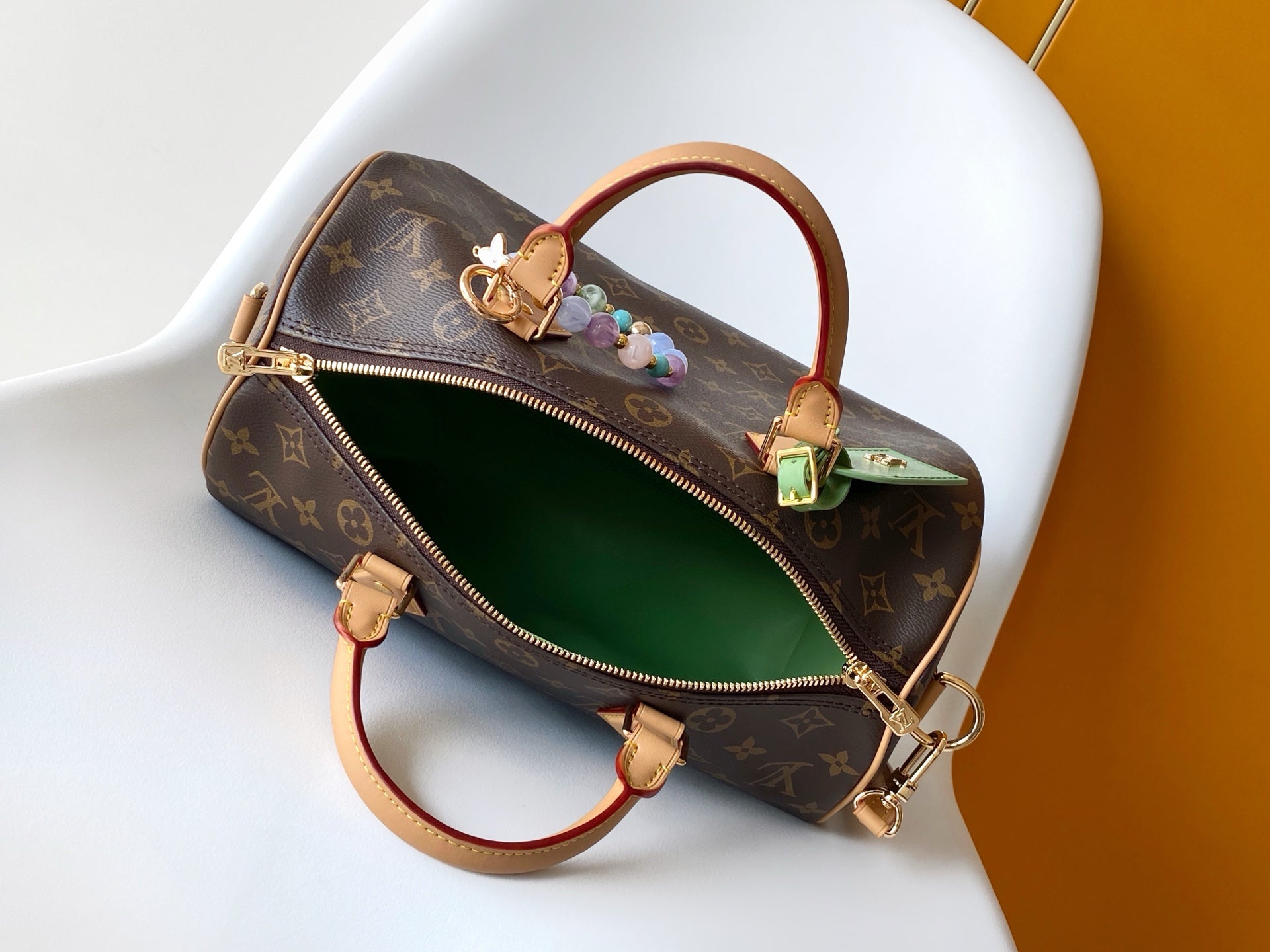 LV Speedy Soft 30 Boho Brown Green Monogram Canvas GHW mysite