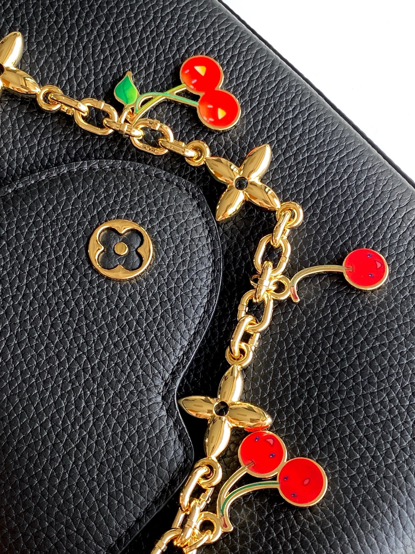 LV x TM Capucines Cheerful Cherry Charms 27 Black Taurillon Leather 268185 mysite