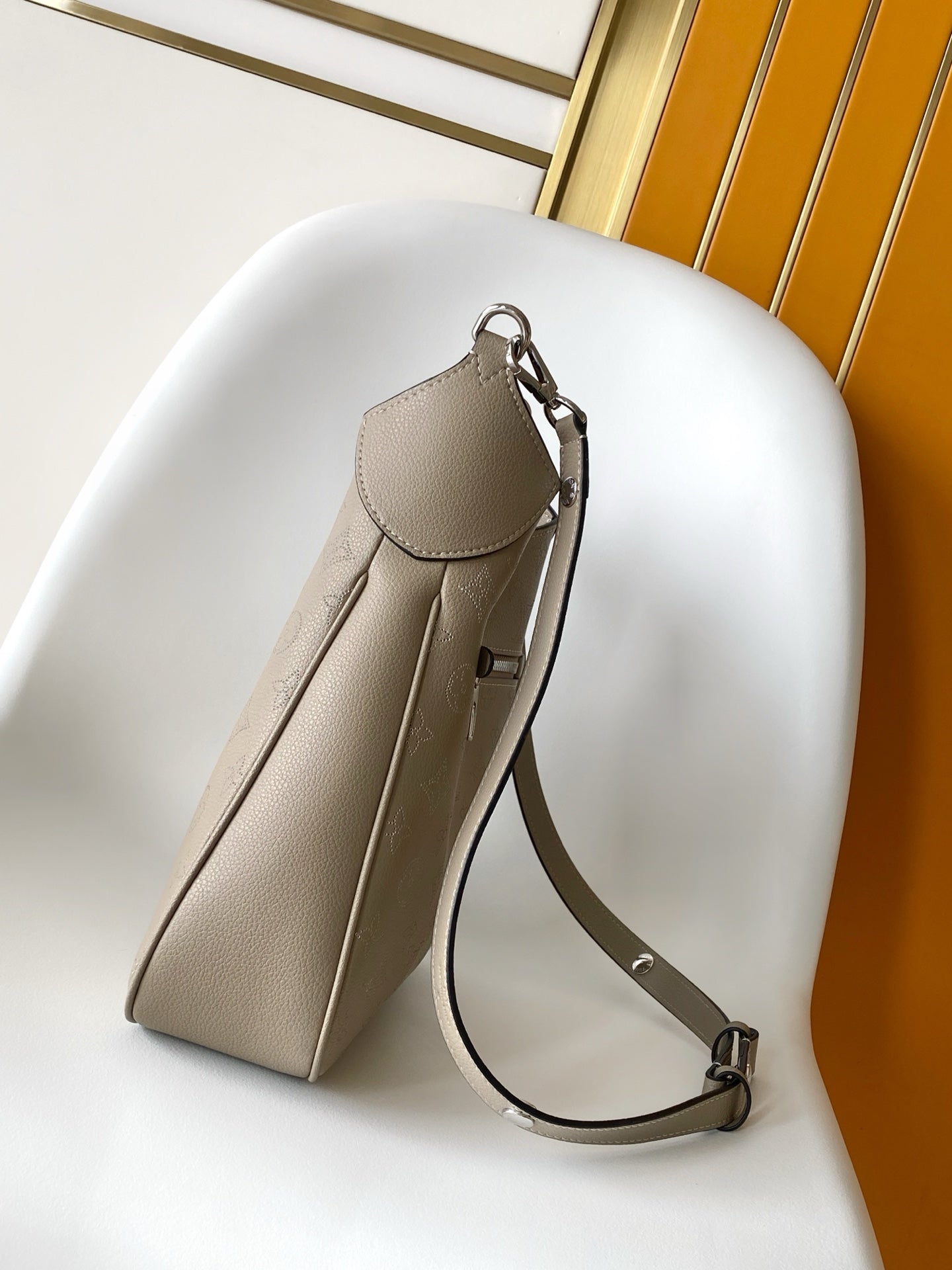 LV All Around MM Gray Perforated Mahina Taurillon Leather 268134 mysite