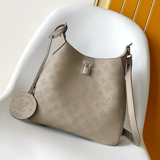 LV All Around MM Gray Perforated Mahina Taurillon Leather 268134 mysite