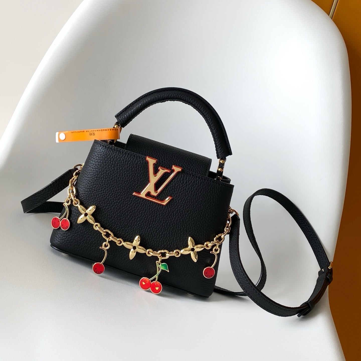 LV x TM Capucines Cheerful Cherry Charms 21 Black Taurillon Leather 268140 mysite