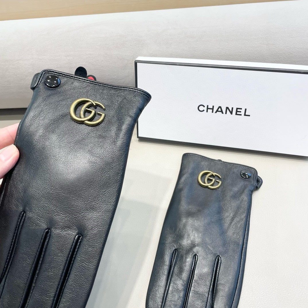 DOUBLE G GLOVES IN BLACK LAMBSKIN 370906 mysite