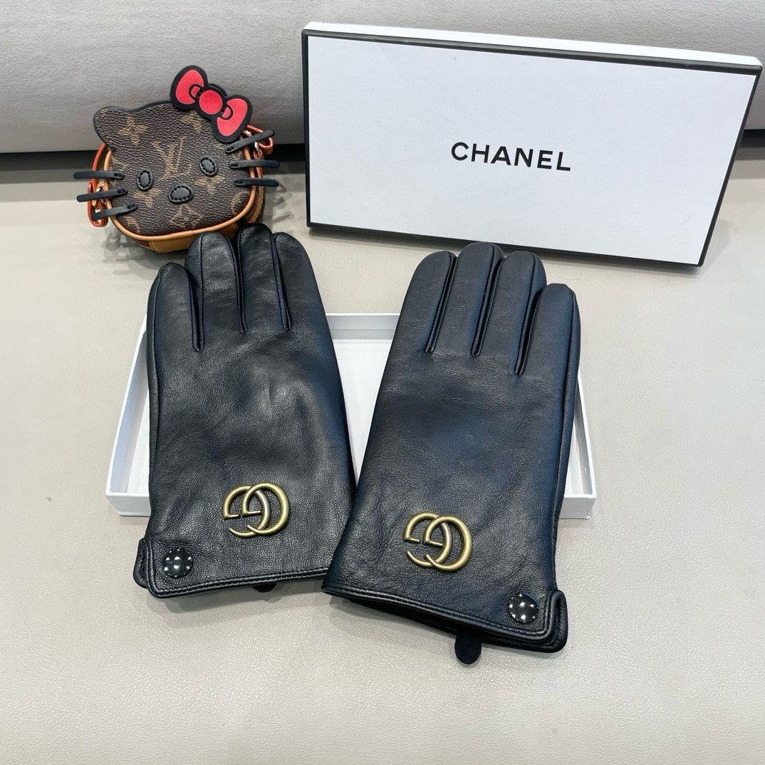 DOUBLE G GLOVES IN BLACK LAMBSKIN 370906 mysite