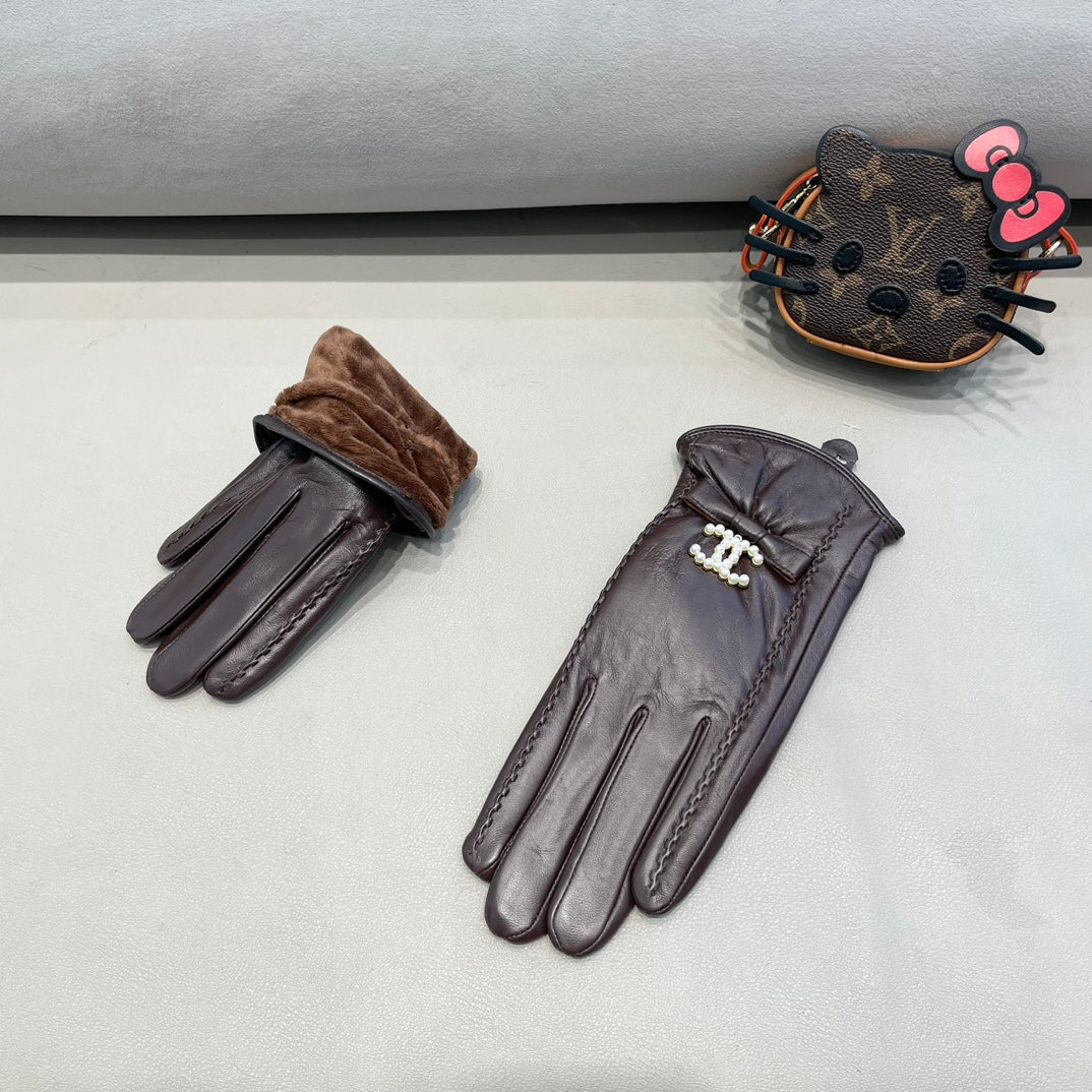 GLOVES IN BRUNETTE BROWN LAMBSKIN 415821 mysite
