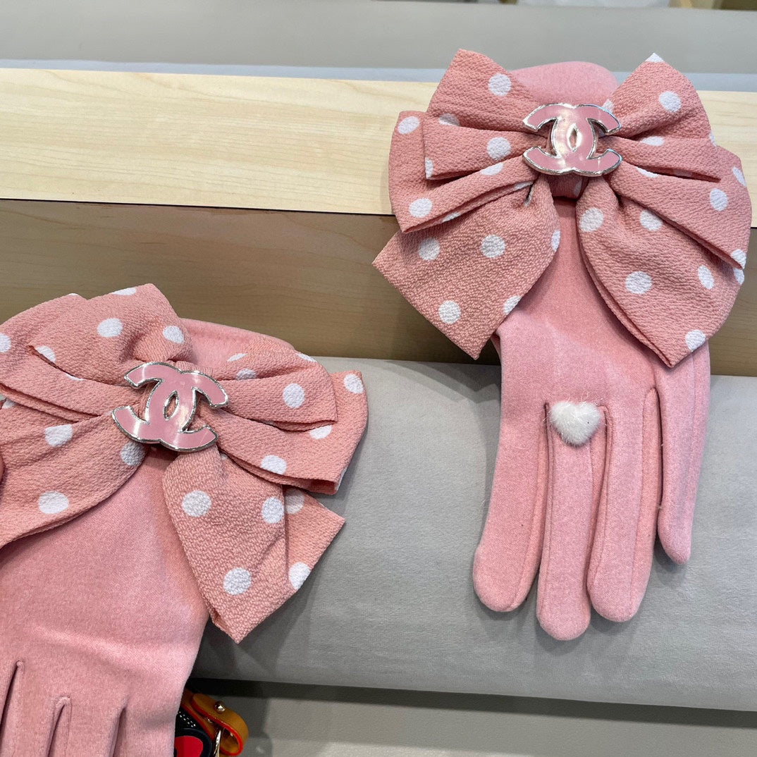 GLOVES IN ROSE PINK MIX WHITE WOOL 454574 mysite