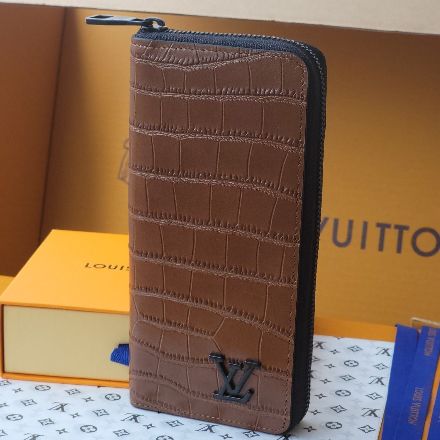 LV M81830Zippy Vertical Wallet  Brown Crocodile Leather (Copy) mysite