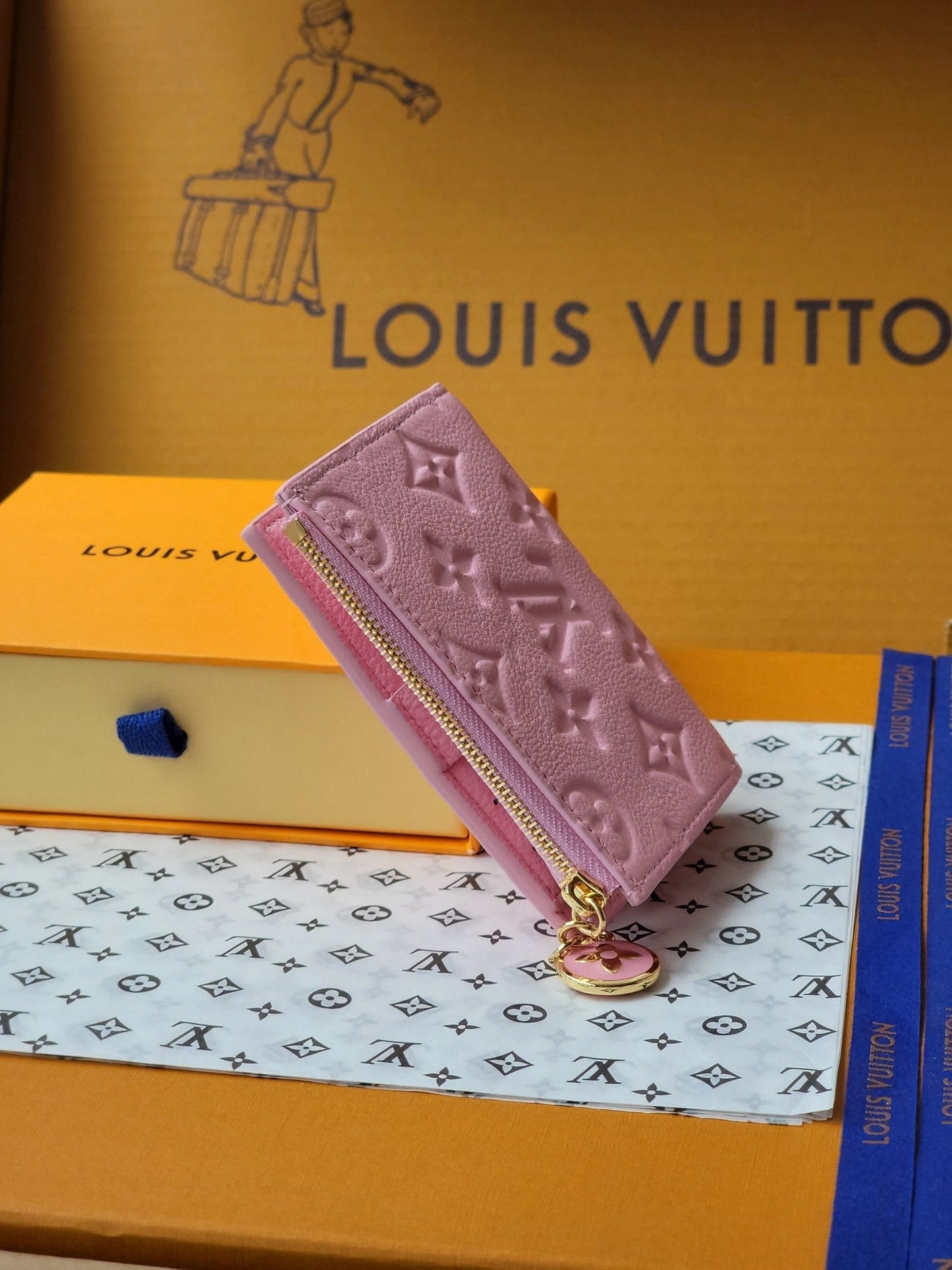 LV M14655Lisa Wallet Pink Monogram Embossed cowhide GHW mysite